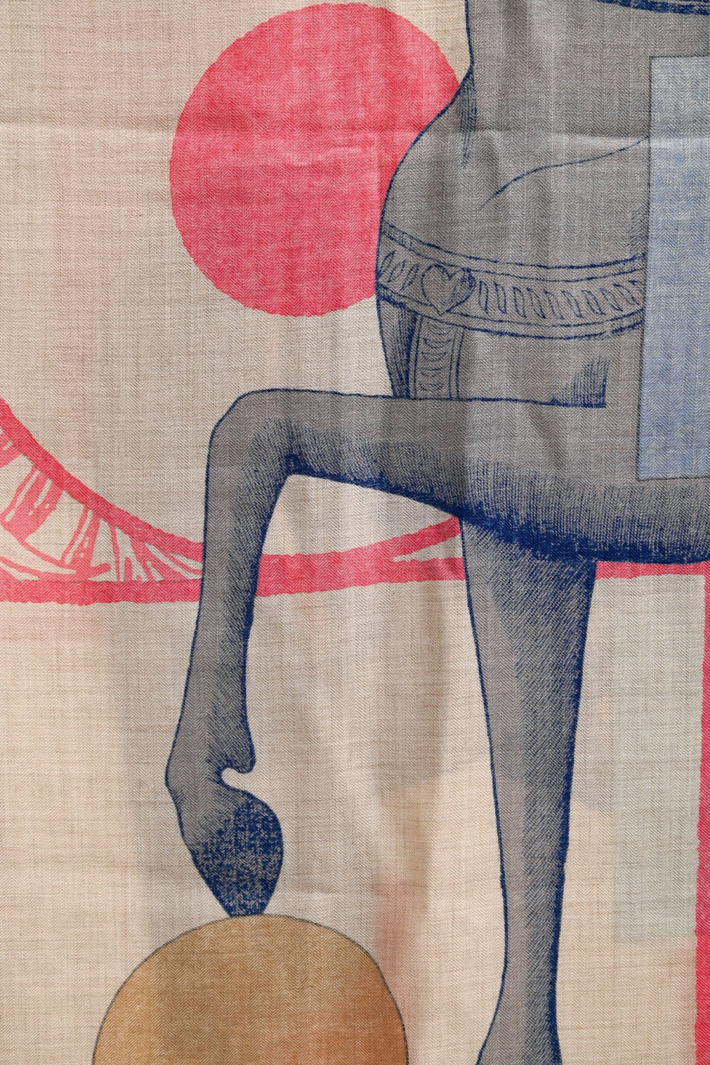 Hermès Pink Multicolour Cashmere/Silk 'Cavalier en Formes' 140