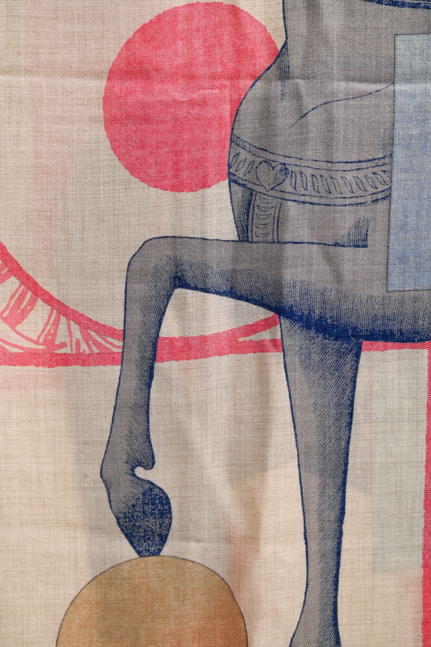Hermès Pink Multicolour Cashmere/Silk 'Cavalier en Formes' 140