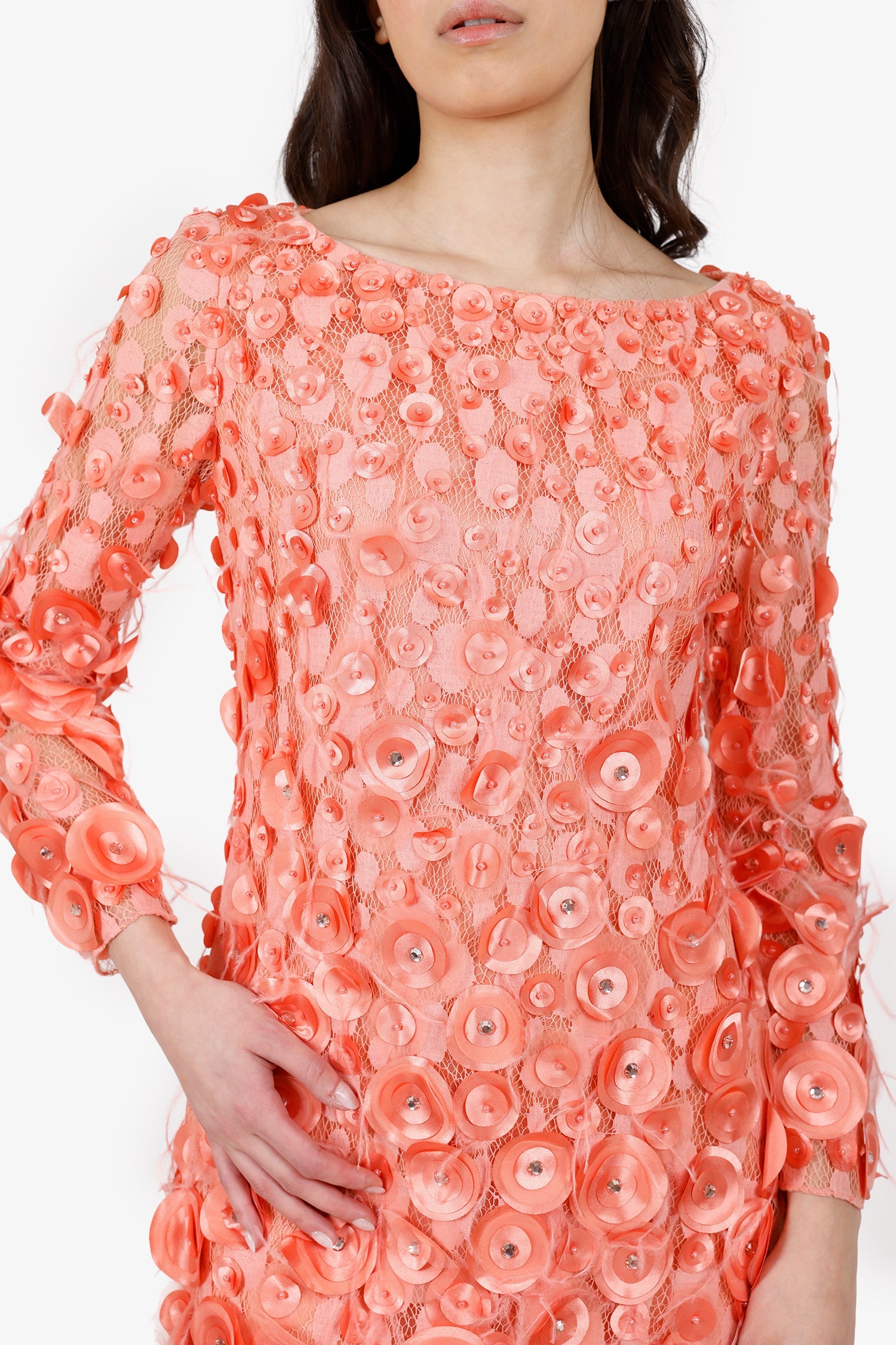 Janique Coral Short Dress Size 8