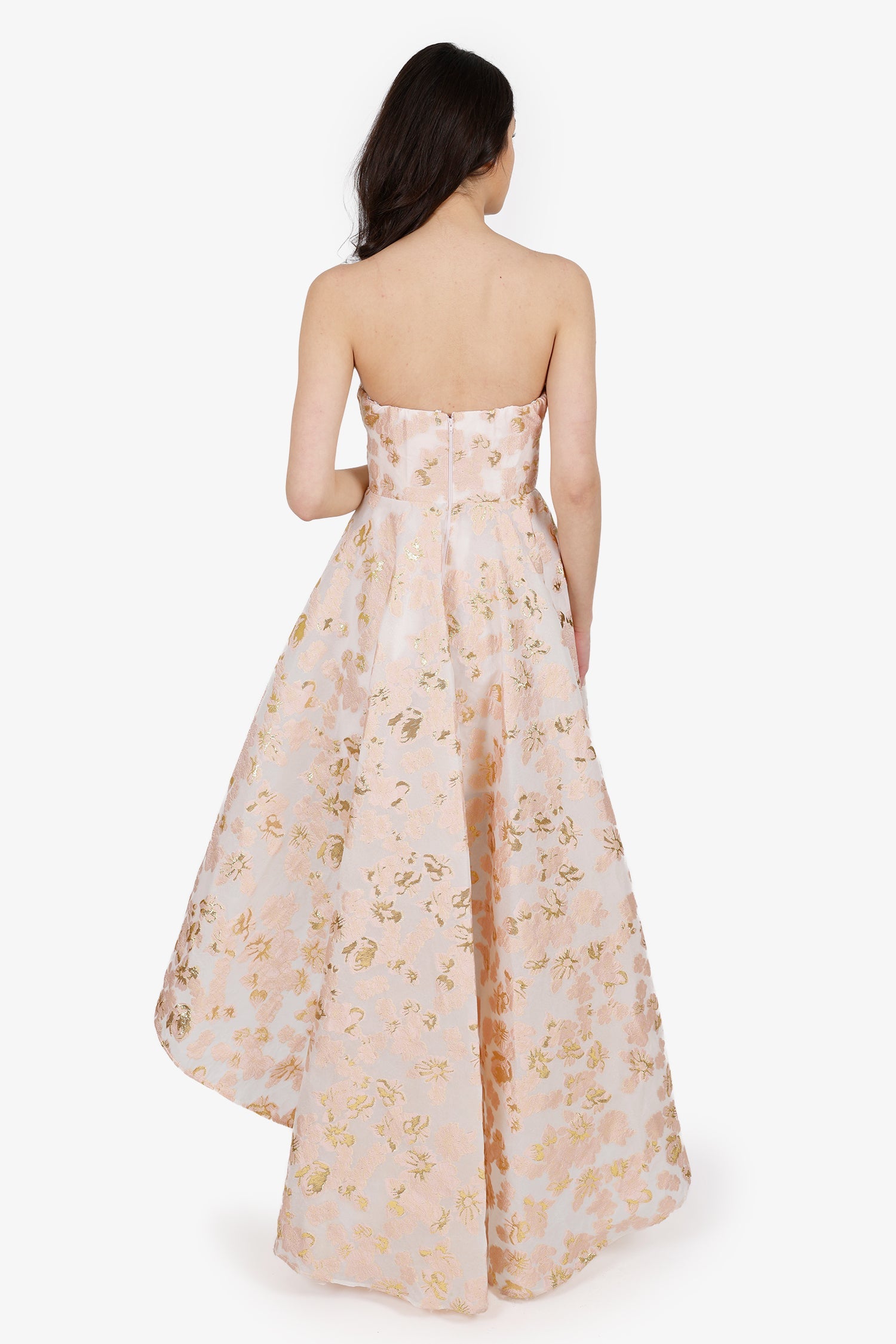 Jadore Pink/Gold High Low Dress Size 10