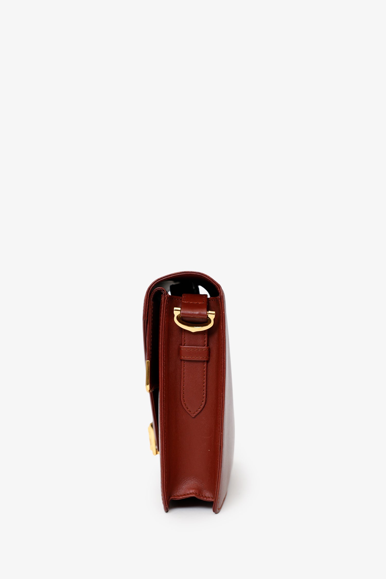 Cartier Vintage Burgundy Leather Envolope Must de Cartier Shoulder Bag