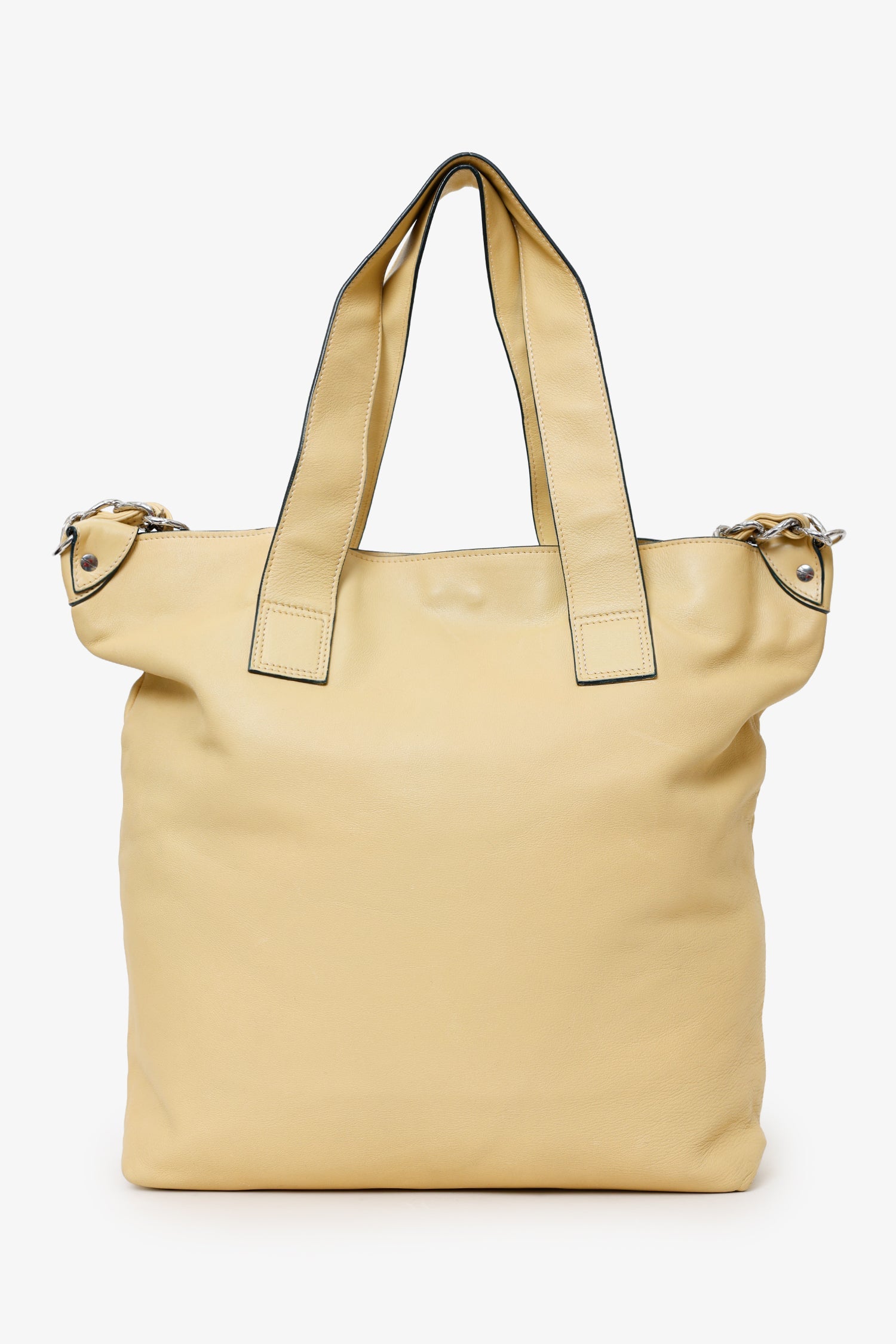Pre-Loved Chanel™ Beige Lambskin Large Edgy Tote Bag