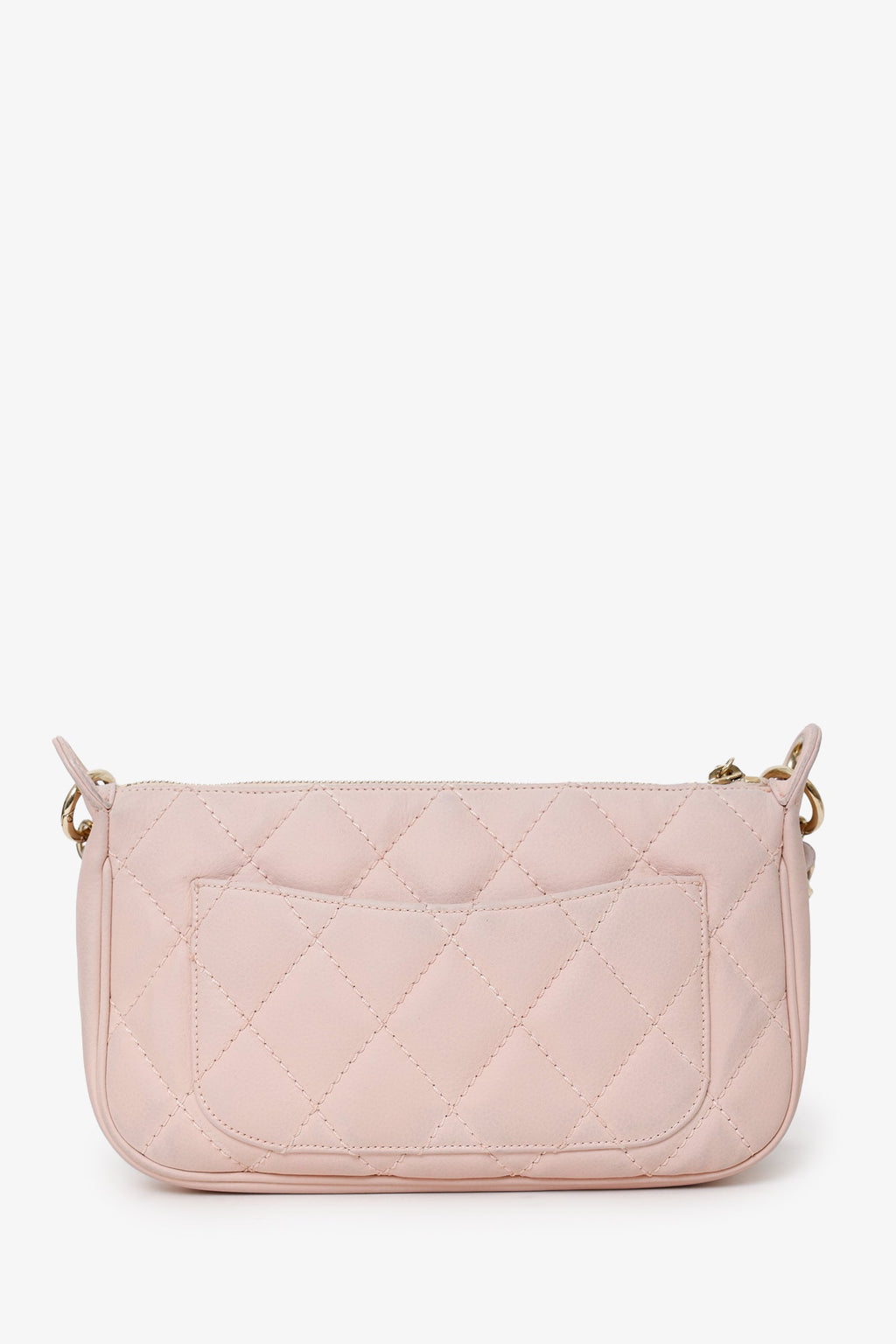 Pre-Loved Chanel™ 2004-05 Pink Quilted Leather Tassel Timeless Pochette