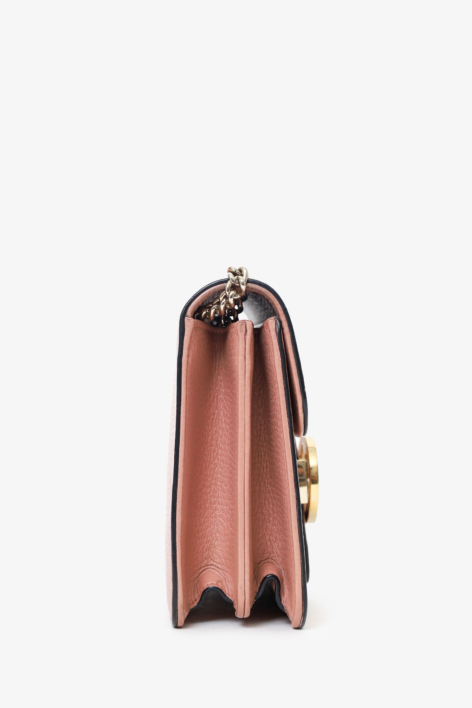 Gucci Pink Leather  Interlocking G Small Dollar Bag