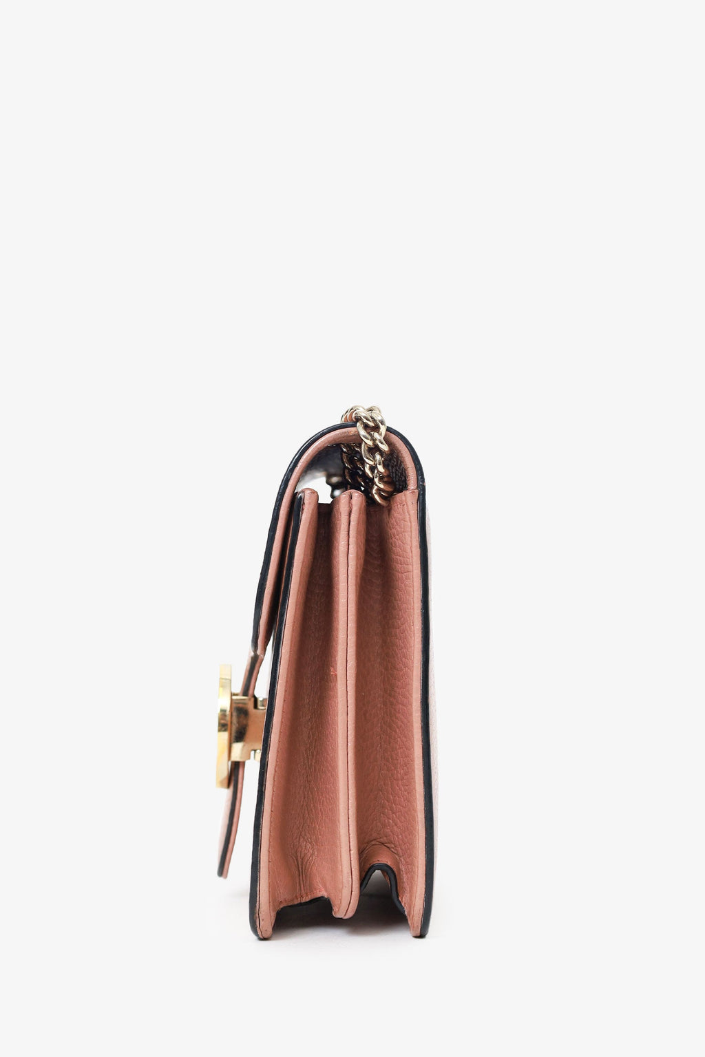 Gucci Pink Leather  Interlocking G Small Dollar Bag