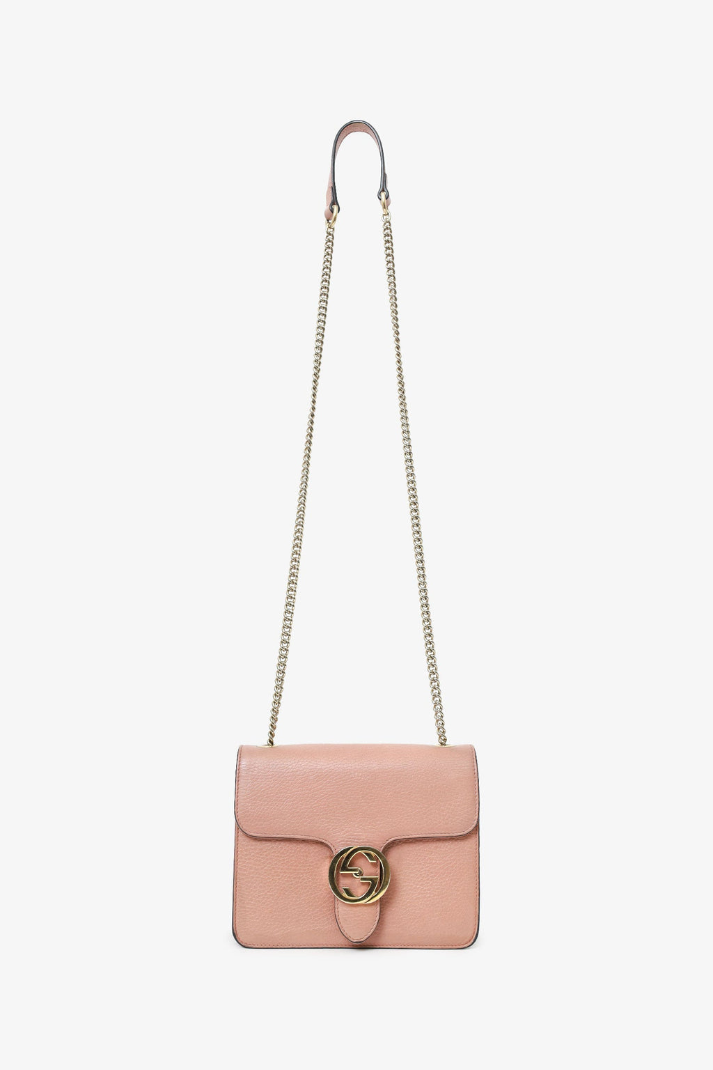Gucci Pink Leather  Interlocking G Small Dollar Bag