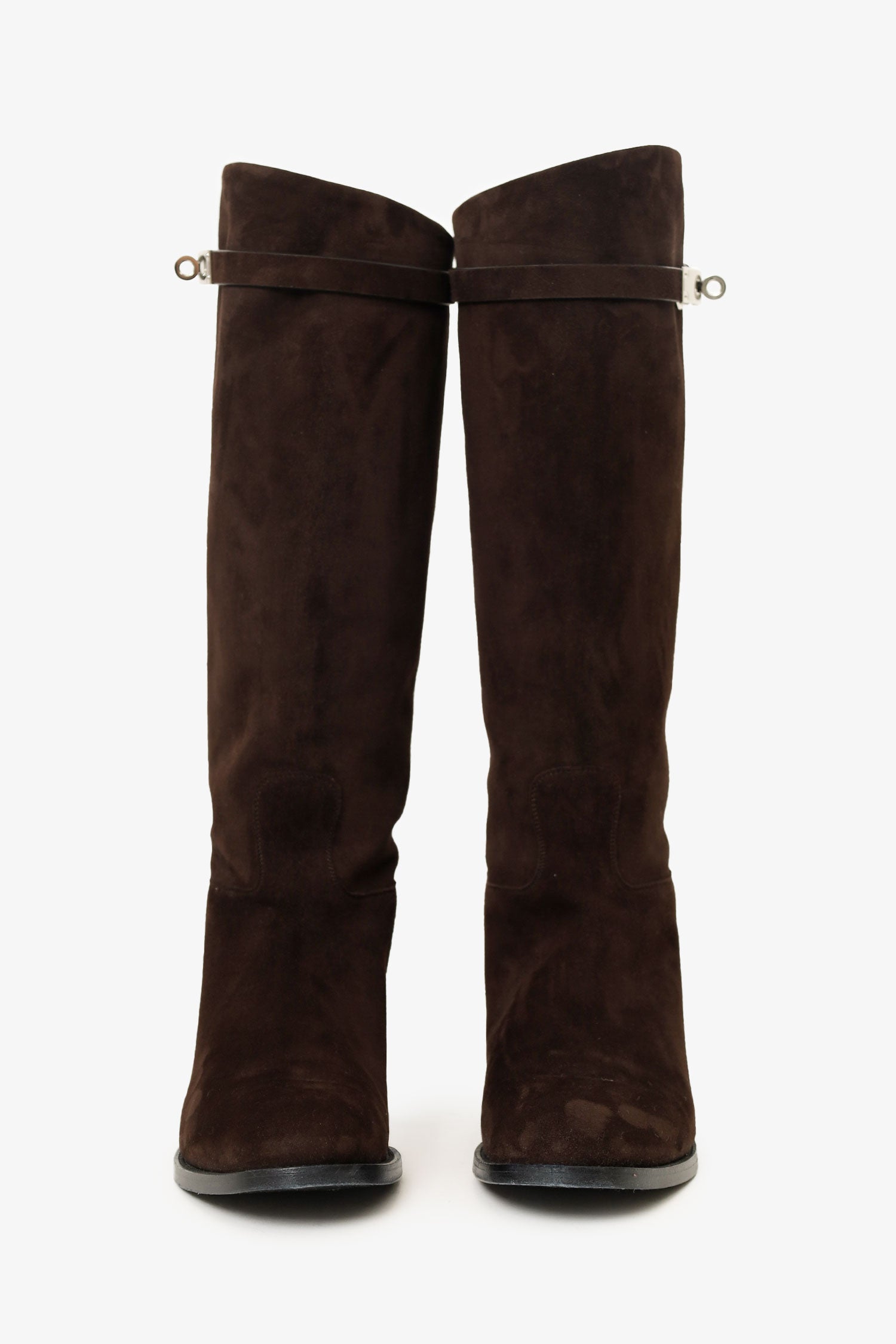 Hermes Brown Suede 'Jumping' Riding Boots Size 39