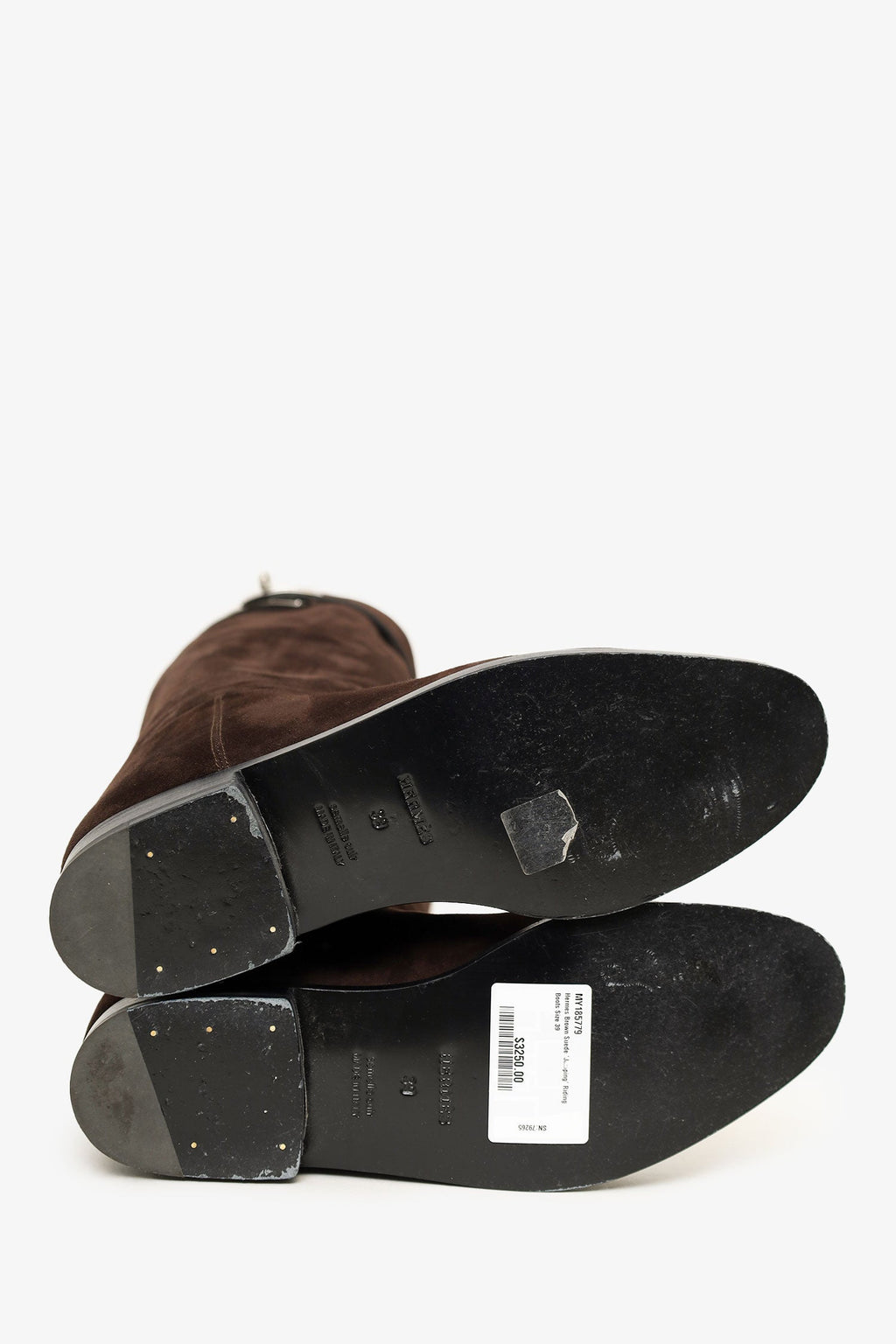 Hermes Brown Suede 'Jumping' Riding Boots Size 39