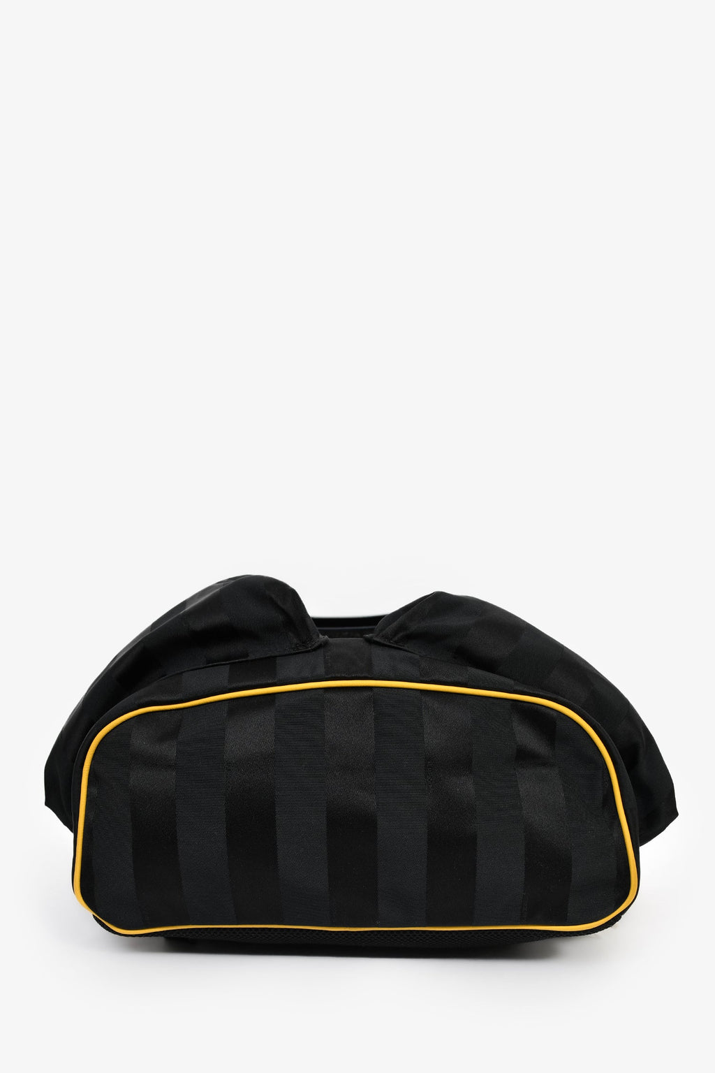 Fendi Black/Yellow Nylon/Leather Pequin Drawstring Backpack
