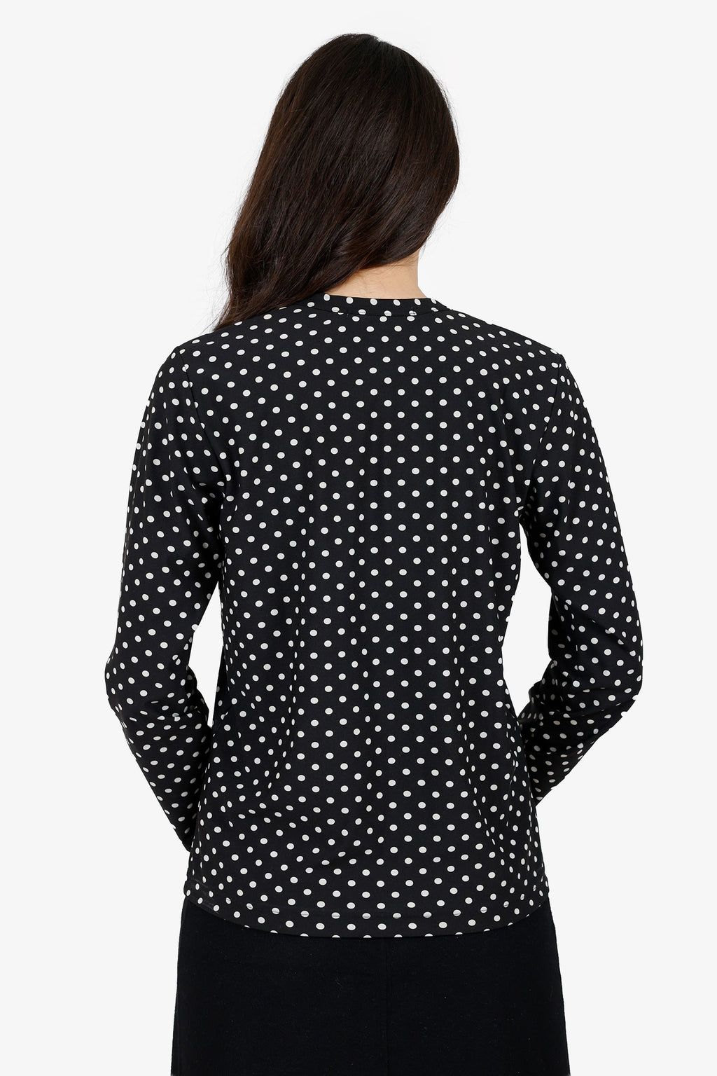 Comme Des Garcon Black Polka Dot Long Sleeve Size M