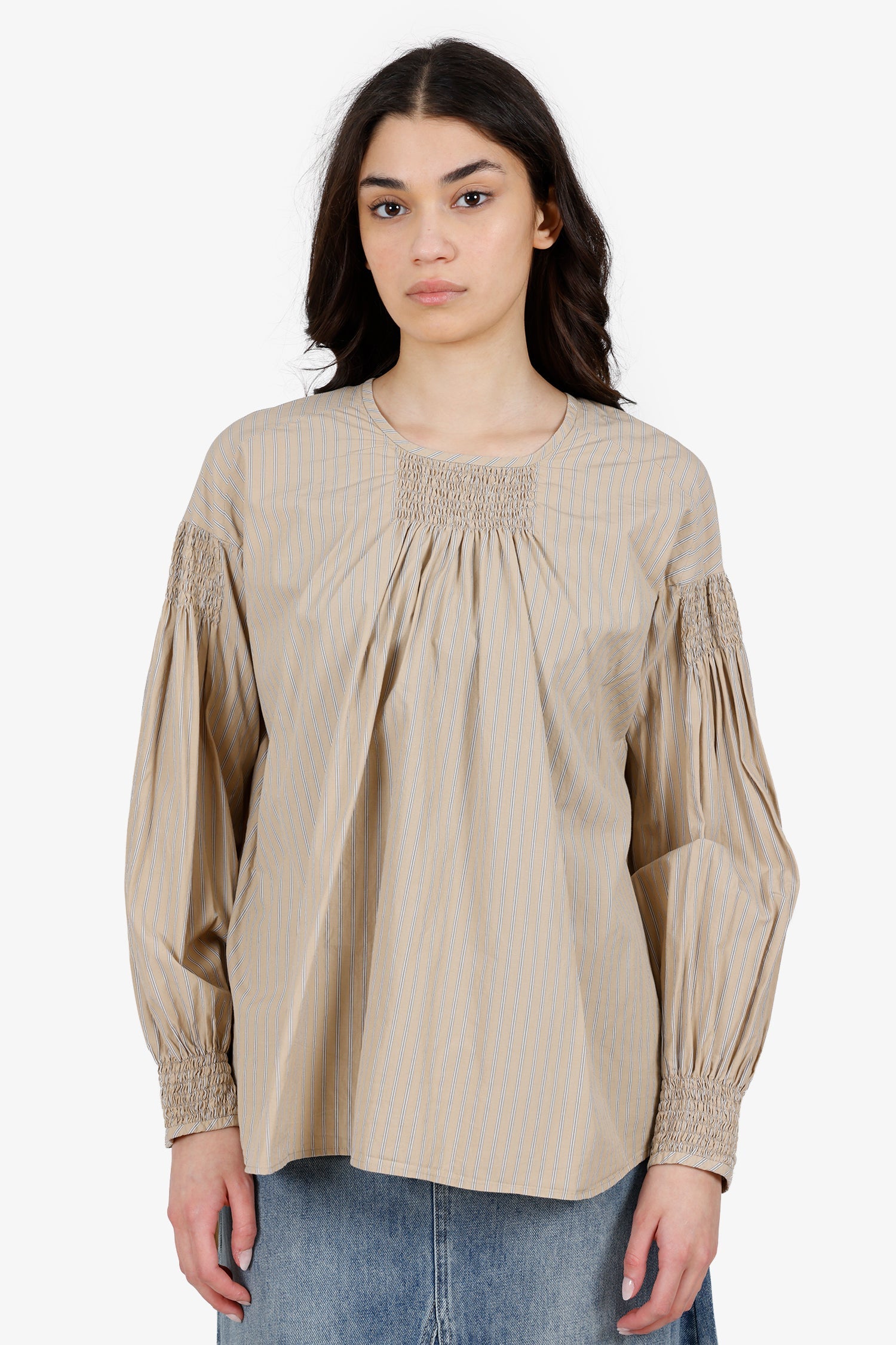 Dries Van Noten Beige Cotton Blouse Size 36