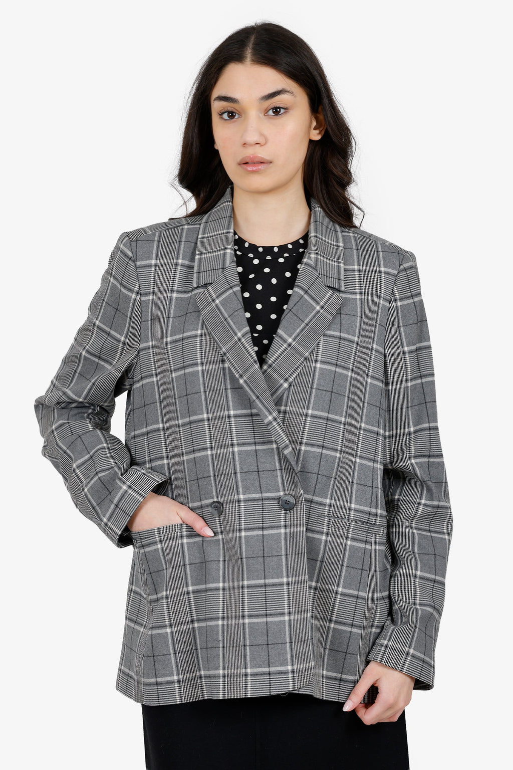 Anine Bing Grey Polyester Blazer Size Large