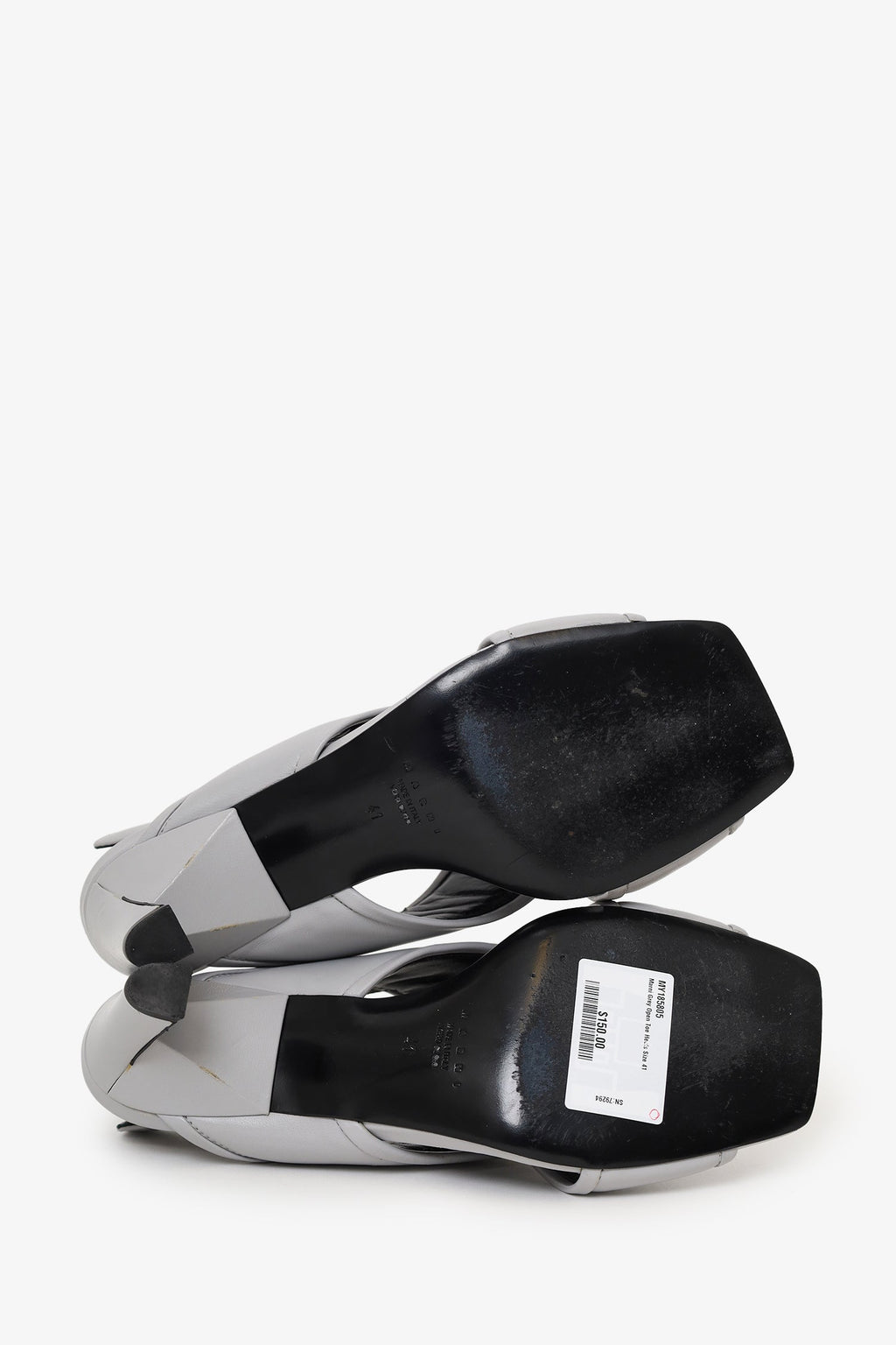 Marni Grey Open Toe Heels Size 41