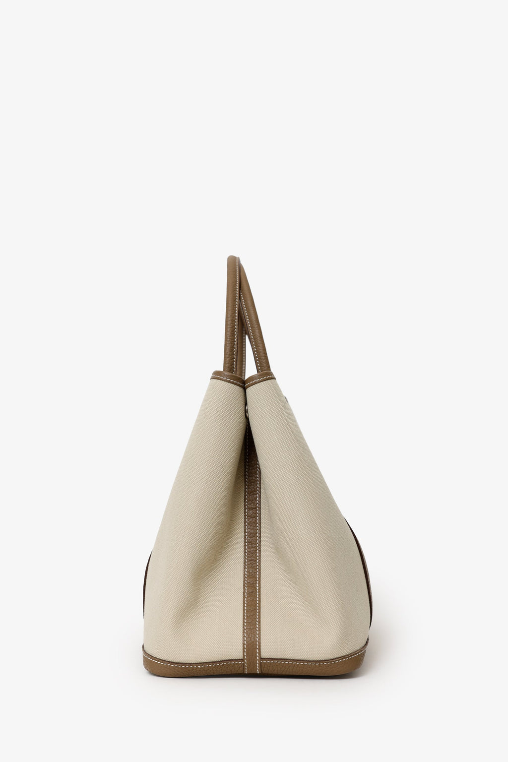 Hermès 2023 Beige Canvas/Taupe Negonda Leather Garden Party 36 Bag