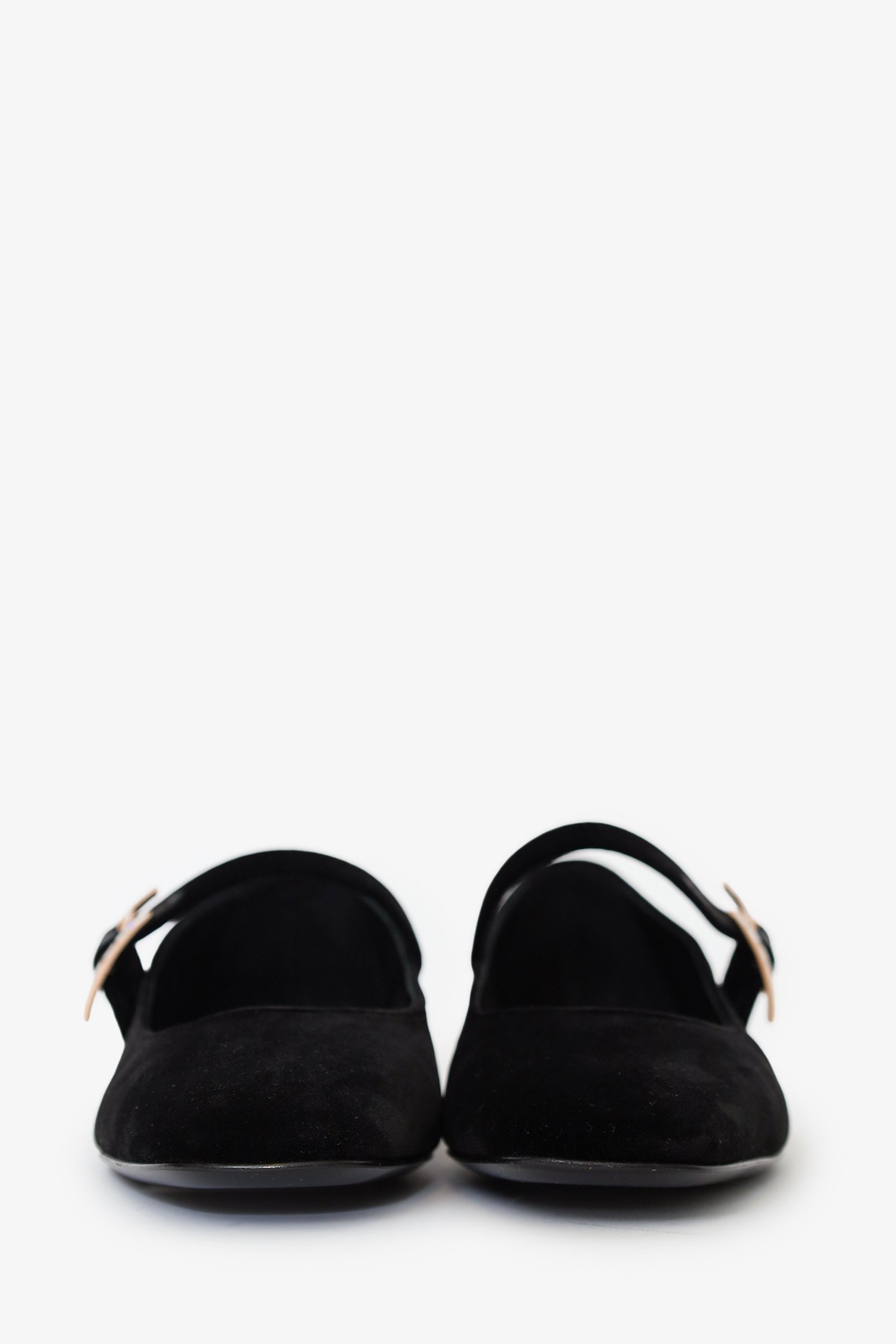 Hermès Black Velvet Jane Ballet Flat Size 37.5