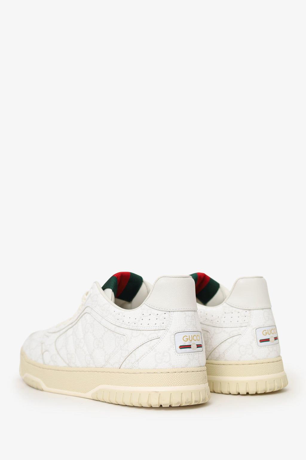 Gucci White GG Canvas Re-Web Sneakers Size 42 Mens