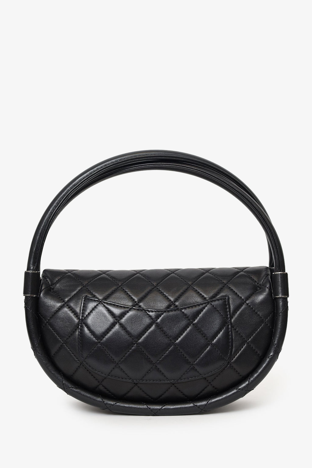 Pre-Loved Chanel™ Black Lambskin Hula Hoop 20 Handbag