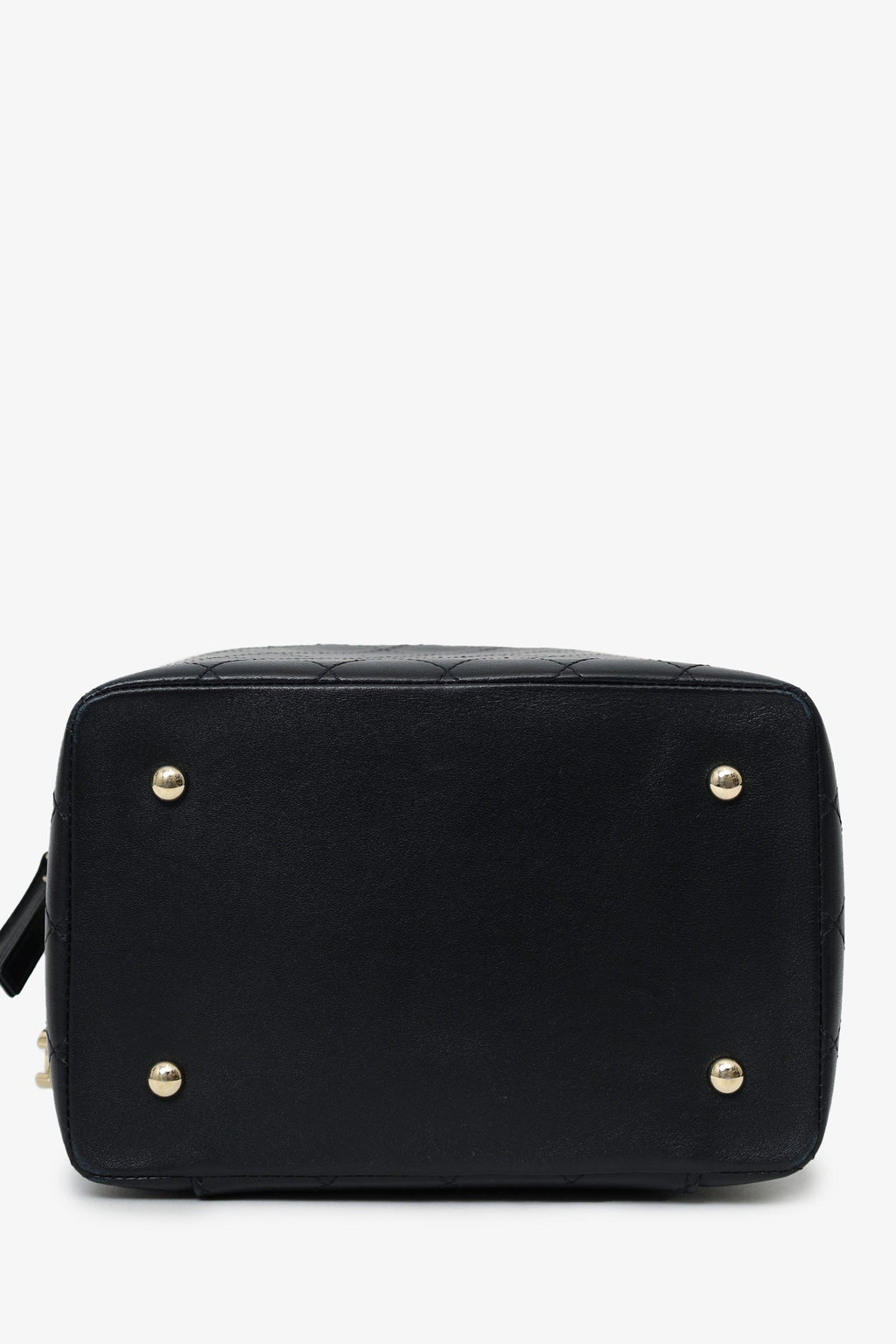 Pre-Loved Chanel™ Black Quilted Lambskin Knock On Wood Vanity Case