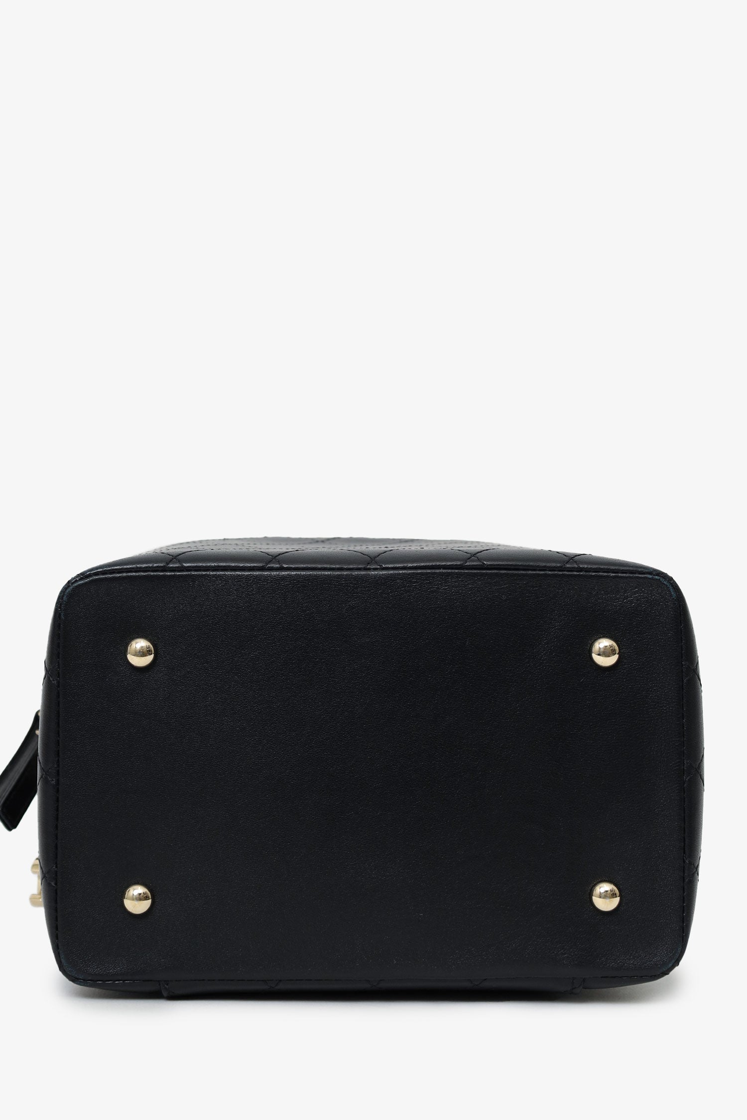 Pre-Loved Chanel™ Black Quilted Lambskin Knock On Wood Vanity Case