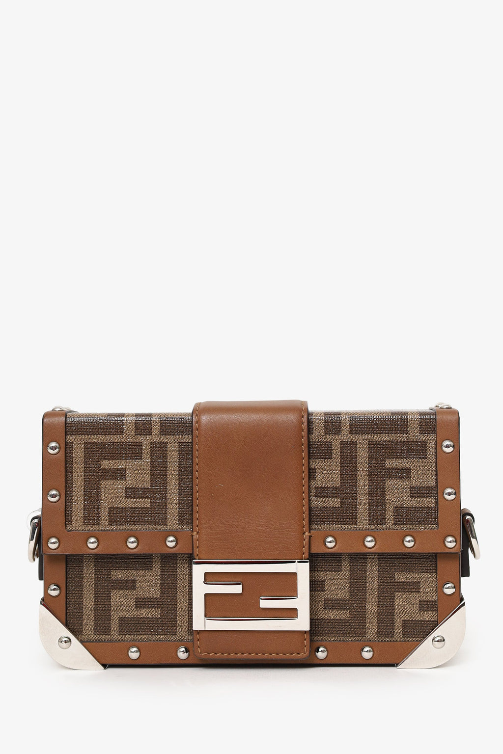 Fendi 2020 Brown FF 1974 Baguette Trunk Bag
