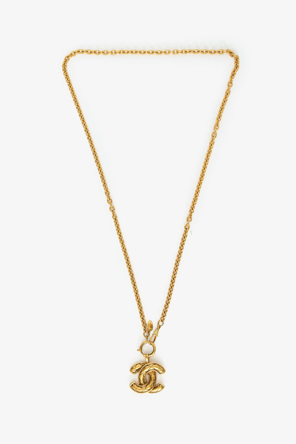 Pre-Loved Chanel™ Vintage Gold-tone CC Pendant Necklace