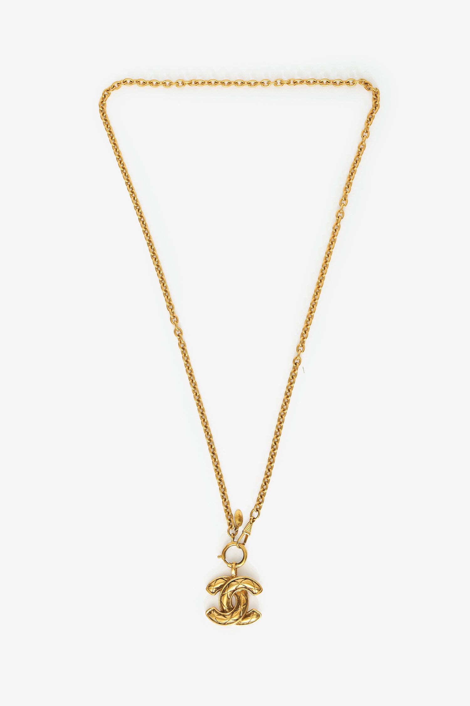 Pre-Loved Chanel™ Vintage Gold-tone CC Pendant Necklace