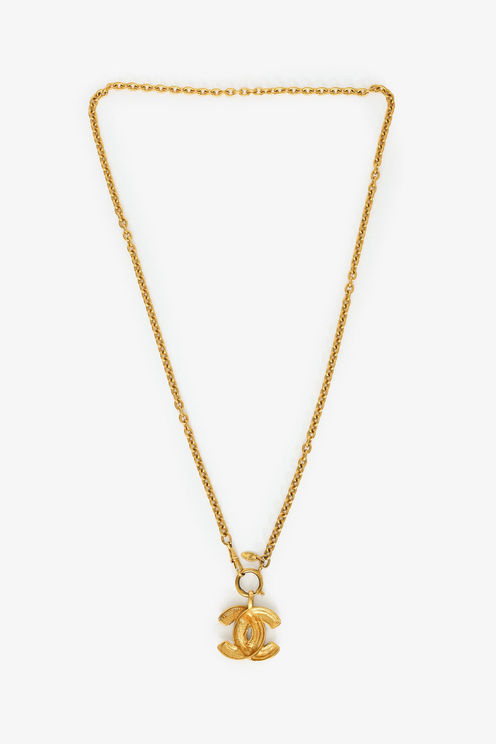 Pre-Loved Chanel™ Vintage Gold-tone CC Pendant Necklace