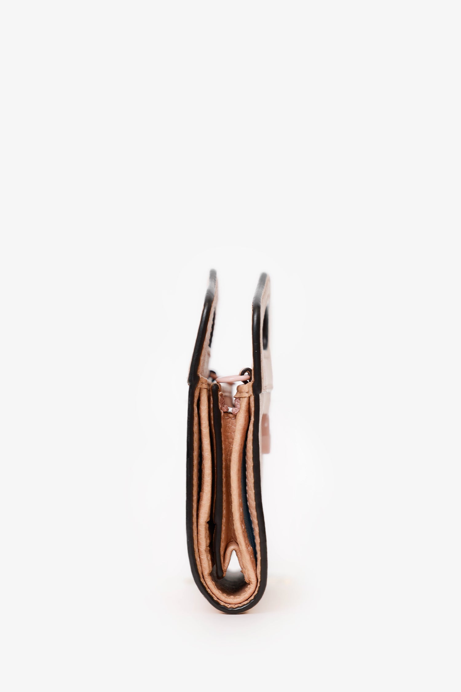 Gucci Beige Leather GG Marmont Mini  Holder With Chain