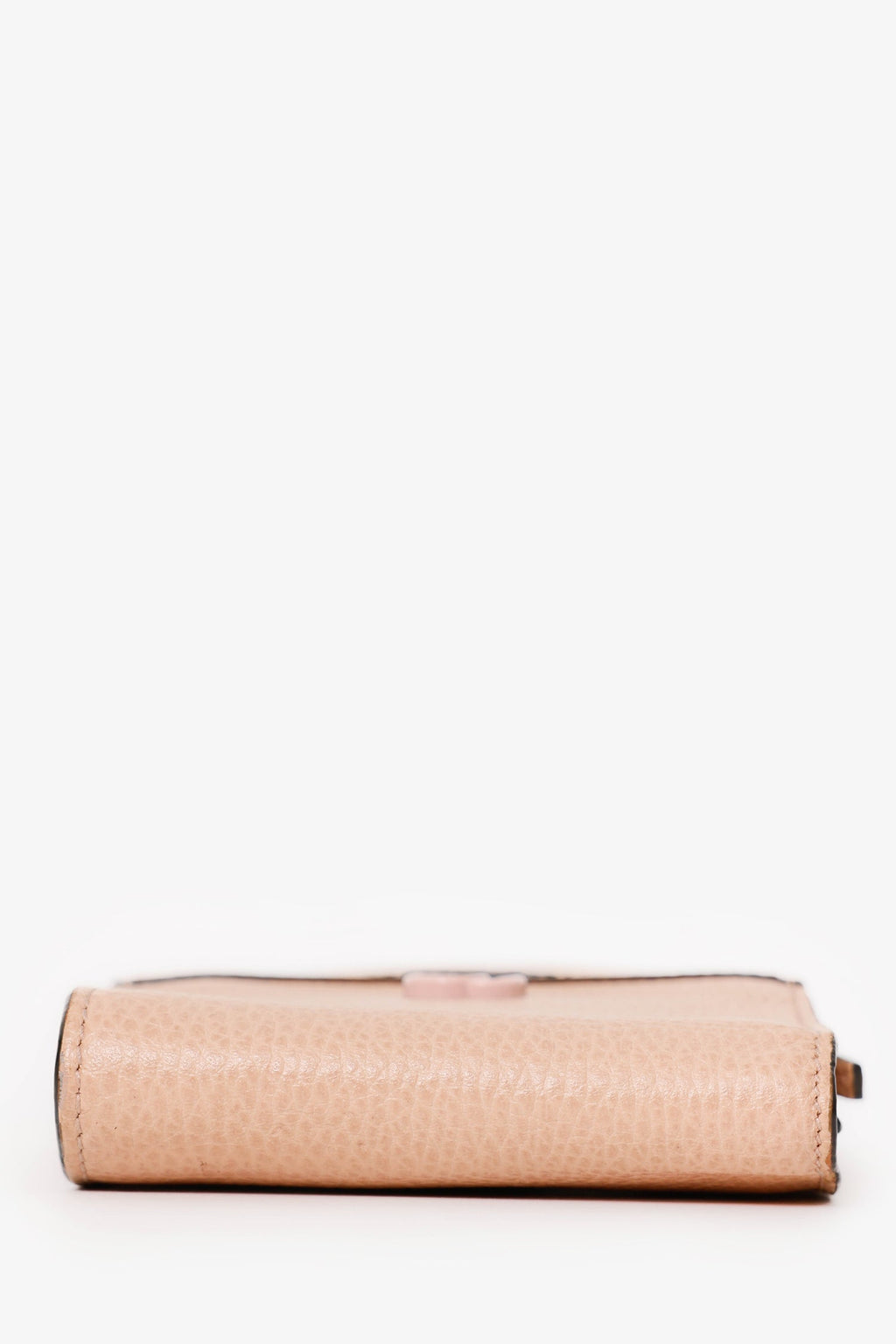 Gucci Beige Leather GG Marmont Mini  Holder With Chain