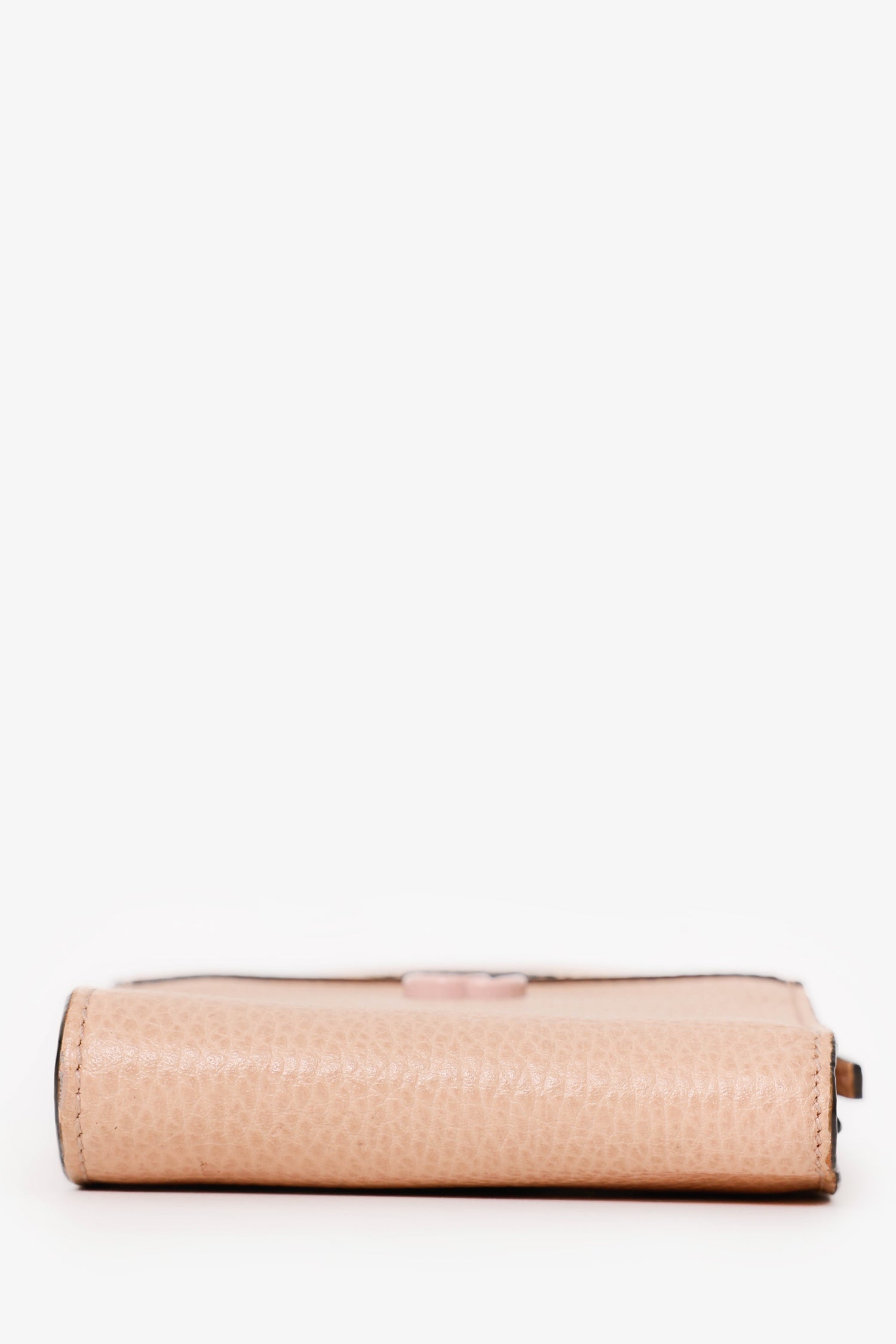 Gucci Beige Leather GG Marmont Mini  Holder With Chain