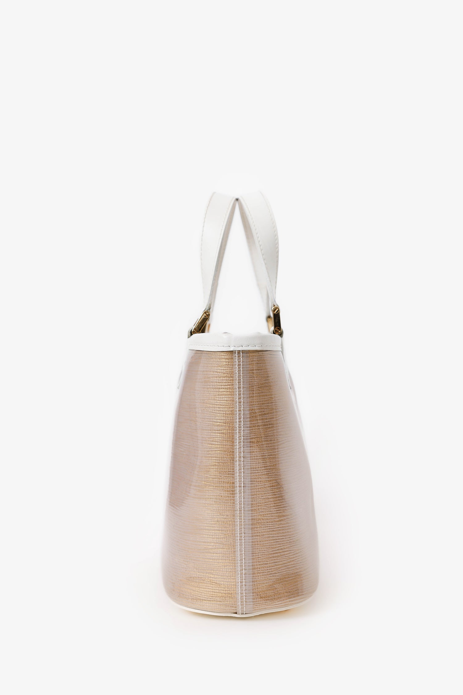 Louis Vuitton Vintage Beige/White Terry Cloth Mini Lagoon Tote Bag