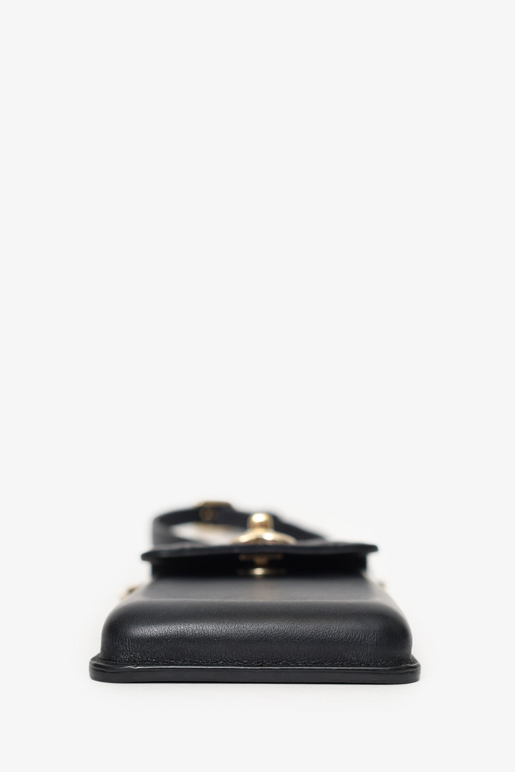 Pre-Loved Chanel™ Black Lambskin Matelasse Phone Holder Shoulder Bag