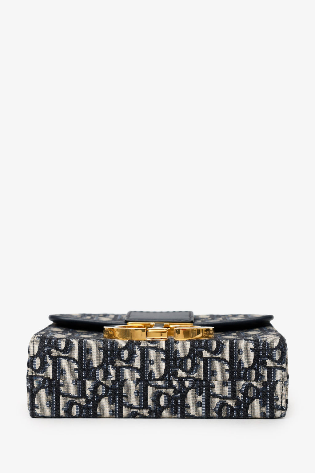 Christian Dior Navy Oblique Montaigne 30 Box Bag