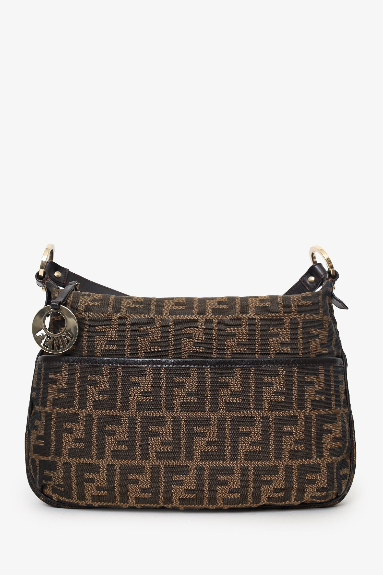 Fendi Vintage Brown Zucca Canvas Crossbody Bag