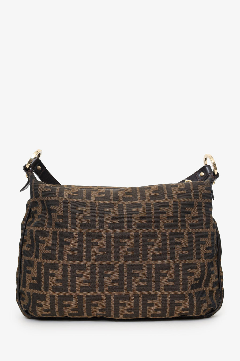 Fendi Vintage Brown Zucca Canvas Crossbody Bag