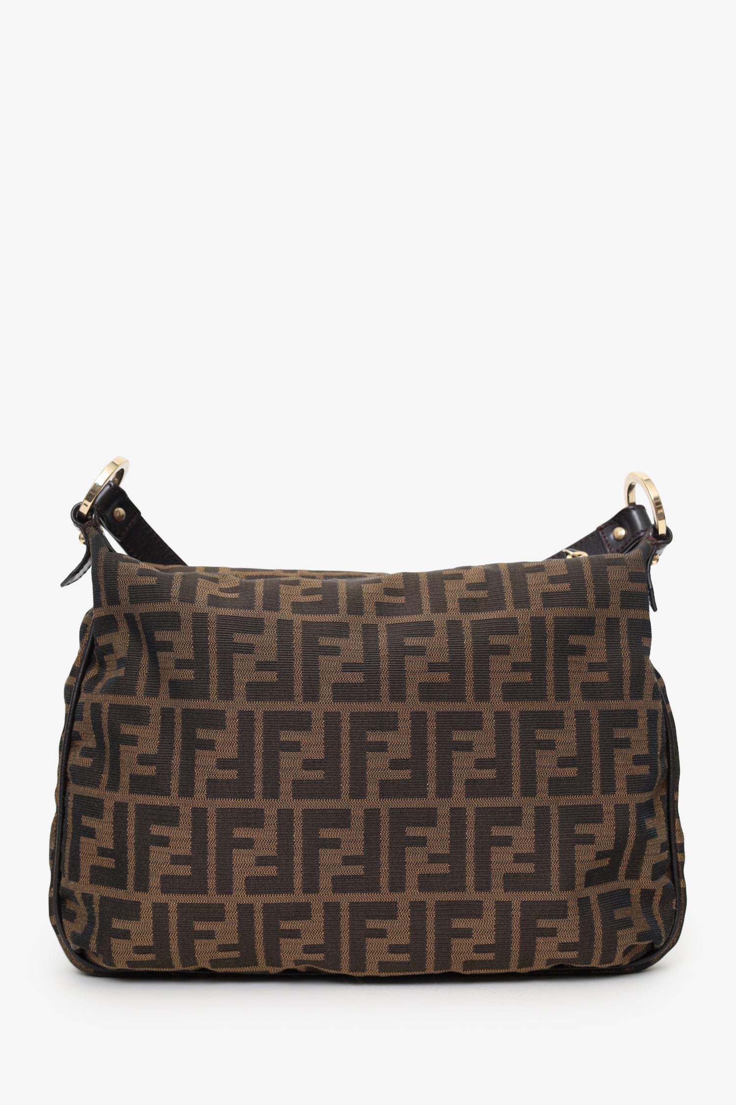 Fendi Vintage Brown Zucca Canvas Crossbody Bag