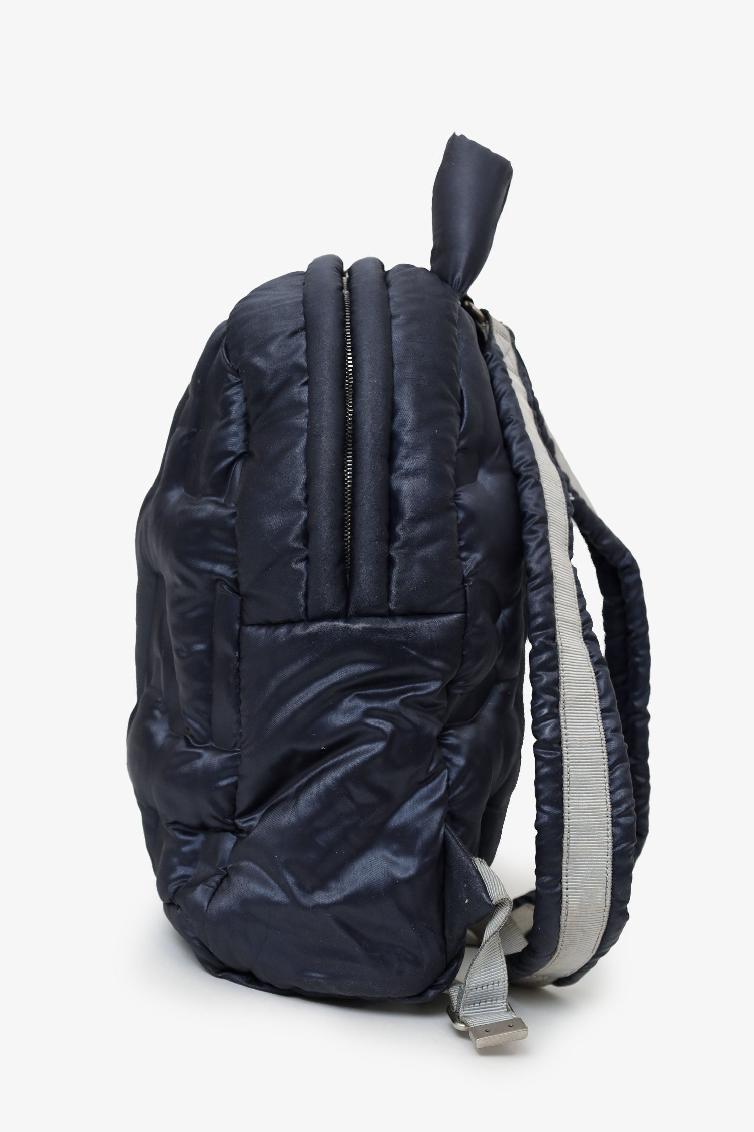 Pre-Loved Chanel™ Navy Nylon Doudoune Backpack