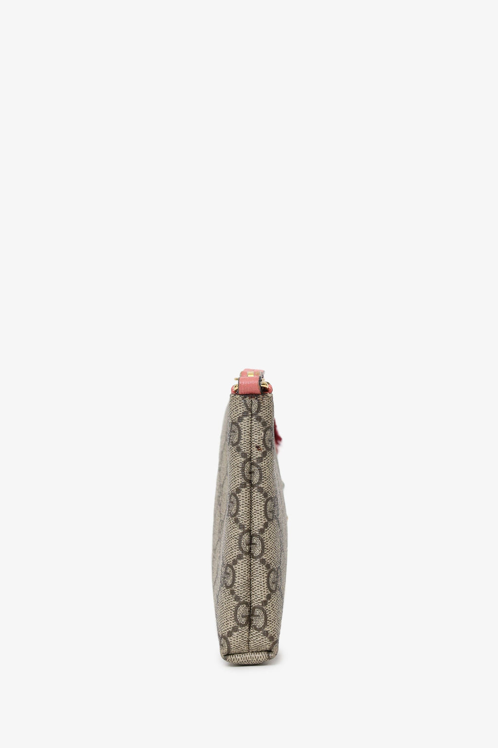 Gucci GG Supreme Monogram Face Embroidered Wrist Wallet