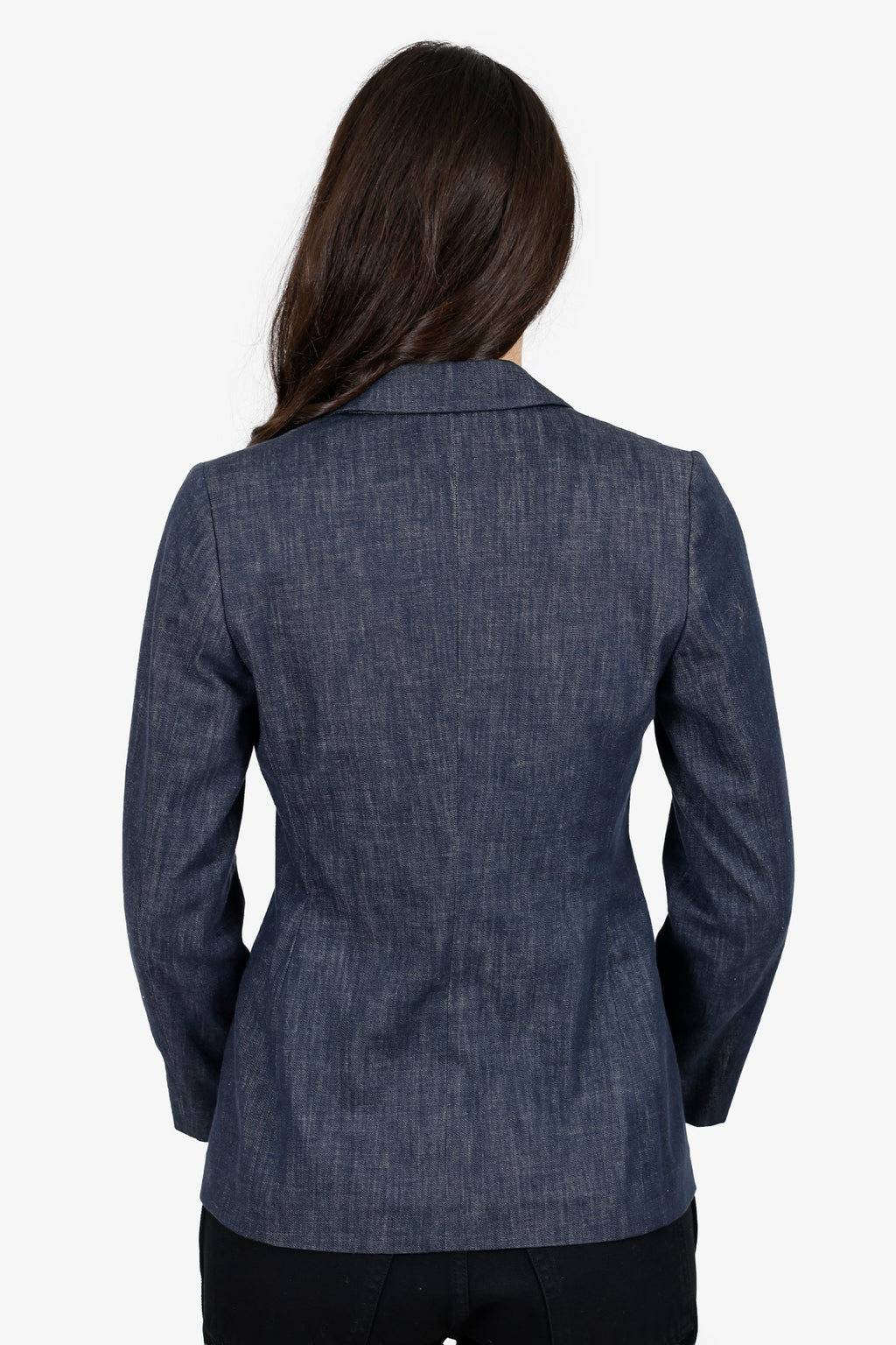 Brunello Cucinelli Blue Denim Single Breasted Blazer Size 40