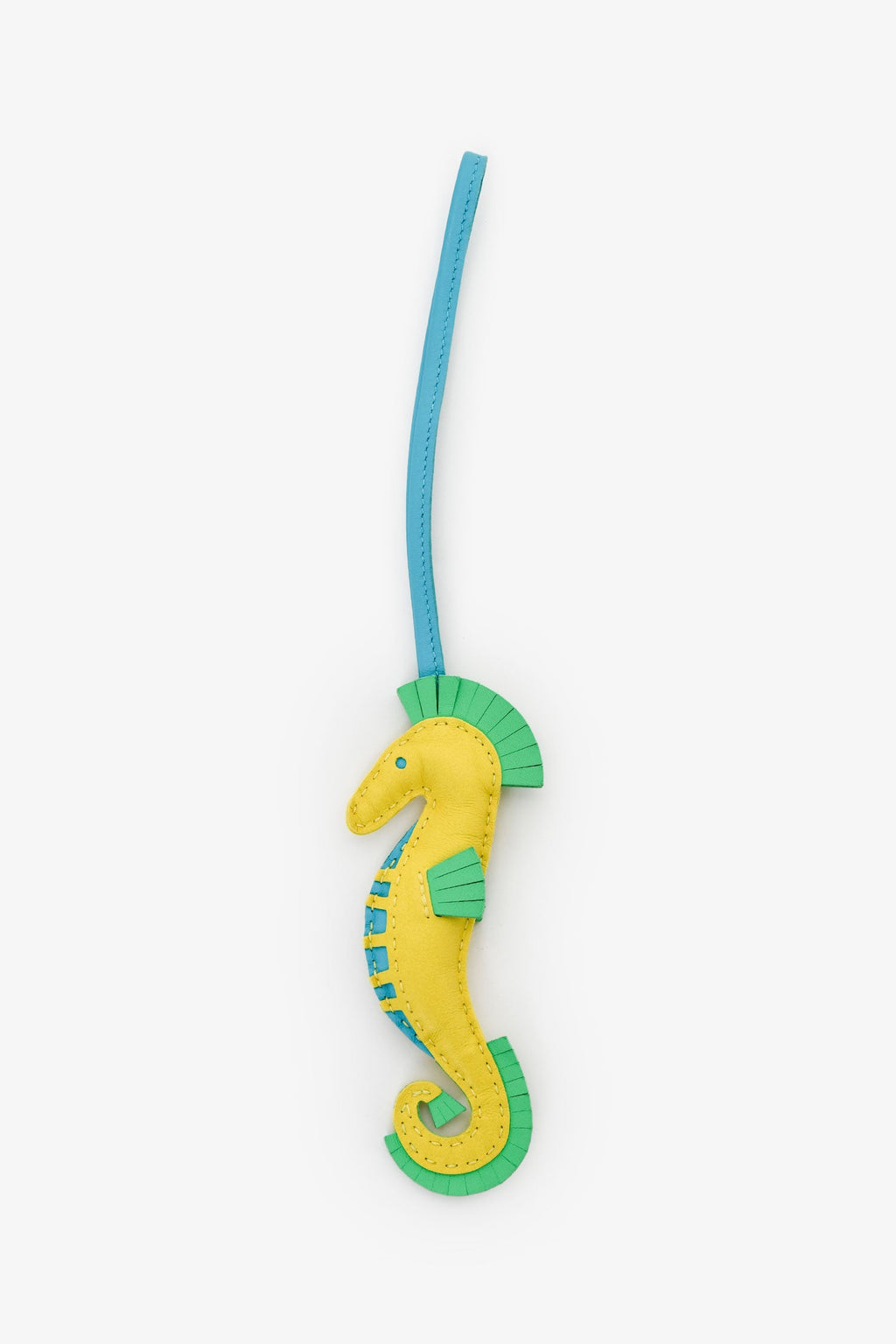 Hermes 2023 Multicolour Lambskin Leather Milo Seahorse Charm