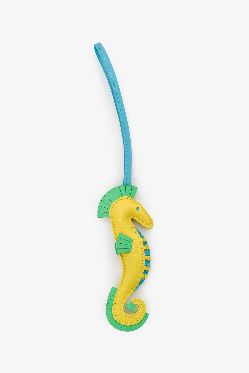 Hermes 2023 Multicolour Lambskin Leather Milo Seahorse Charm