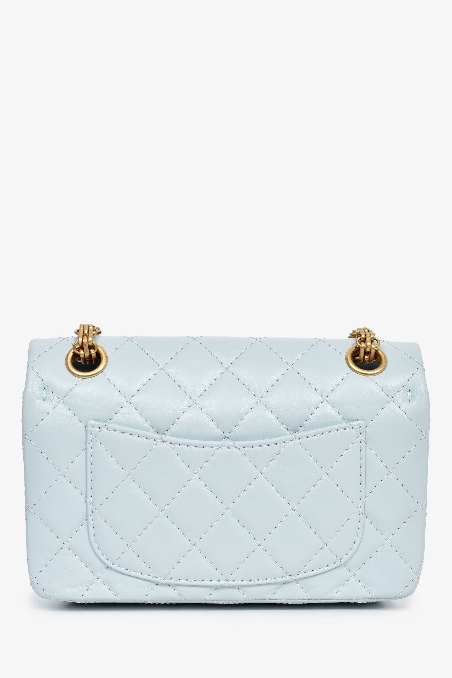 Pre-Loved Chanel™ Blue Calfskin Leather Mini 2.55 Reissue Classic Flap Bag