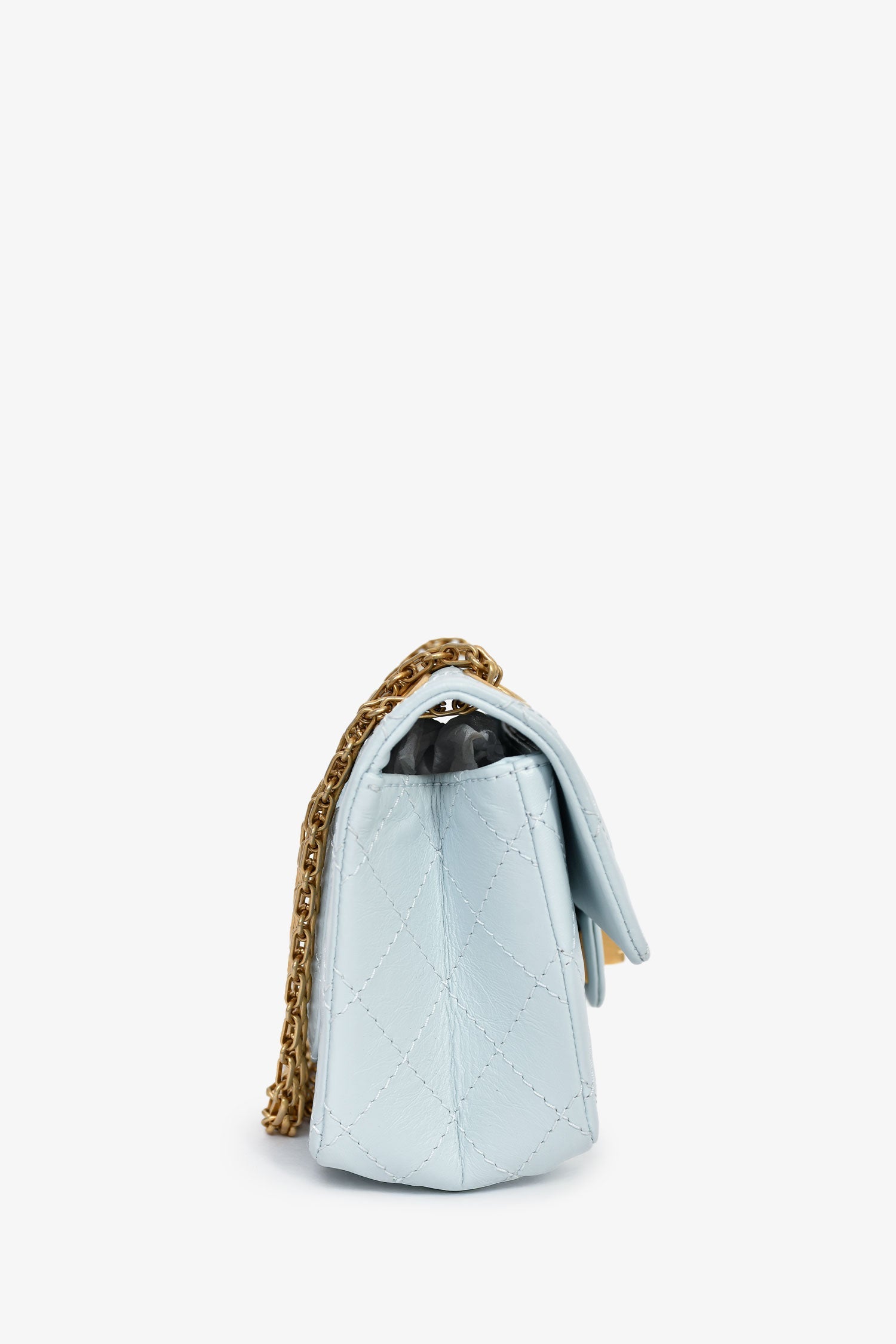 Pre-Loved Chanel™ Blue Calfskin Leather Mini 2.55 Reissue Classic Flap Bag