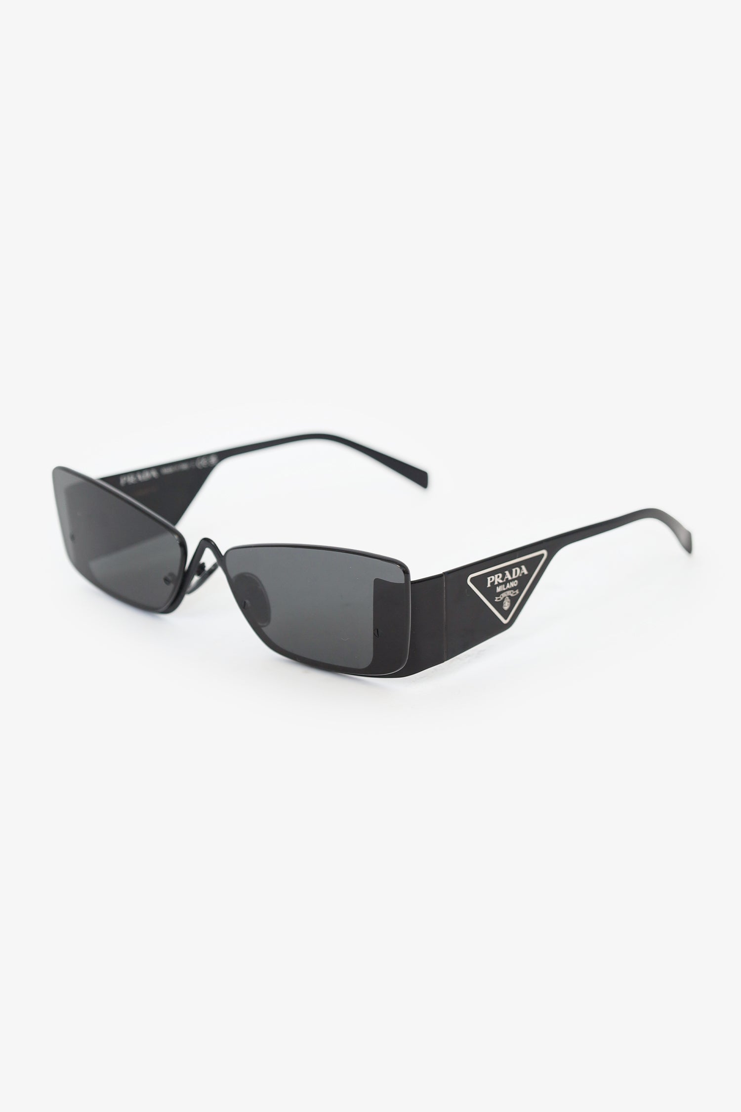 Prada Black SPR 59Z Runaway Shield Sunglasses