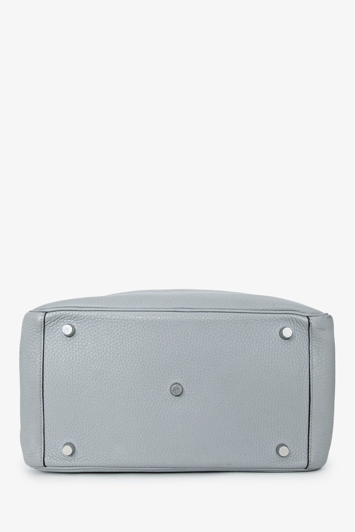 Hermès 2015 Light Grey Clemence Leather Lindy 30