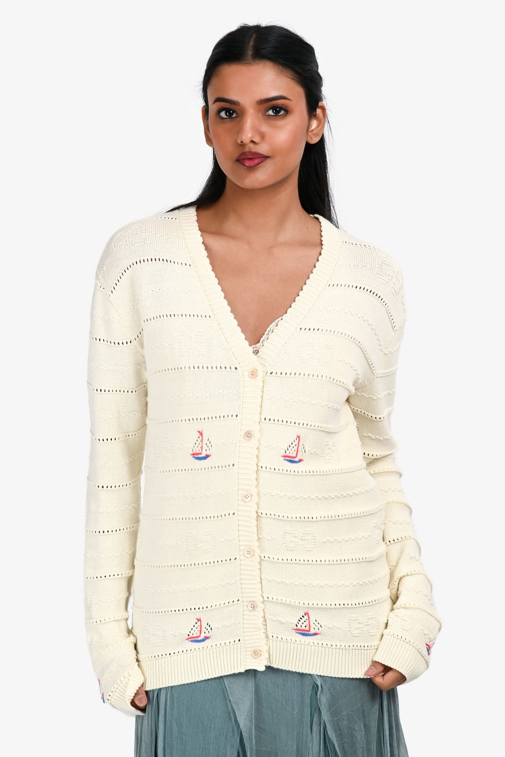 Gucci Cream Sailor Boat GG Monogram igan Size 12+