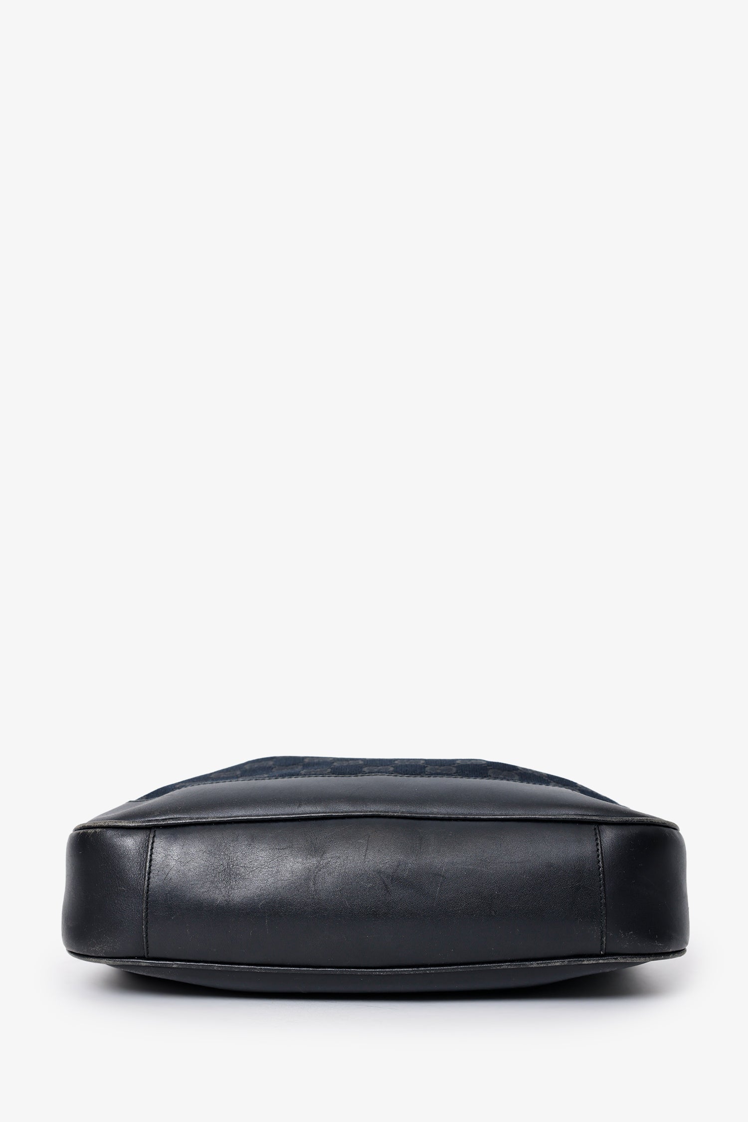 Gucci Vintage Black 'Jacquard' Monogram Bag with Shoulder Strap