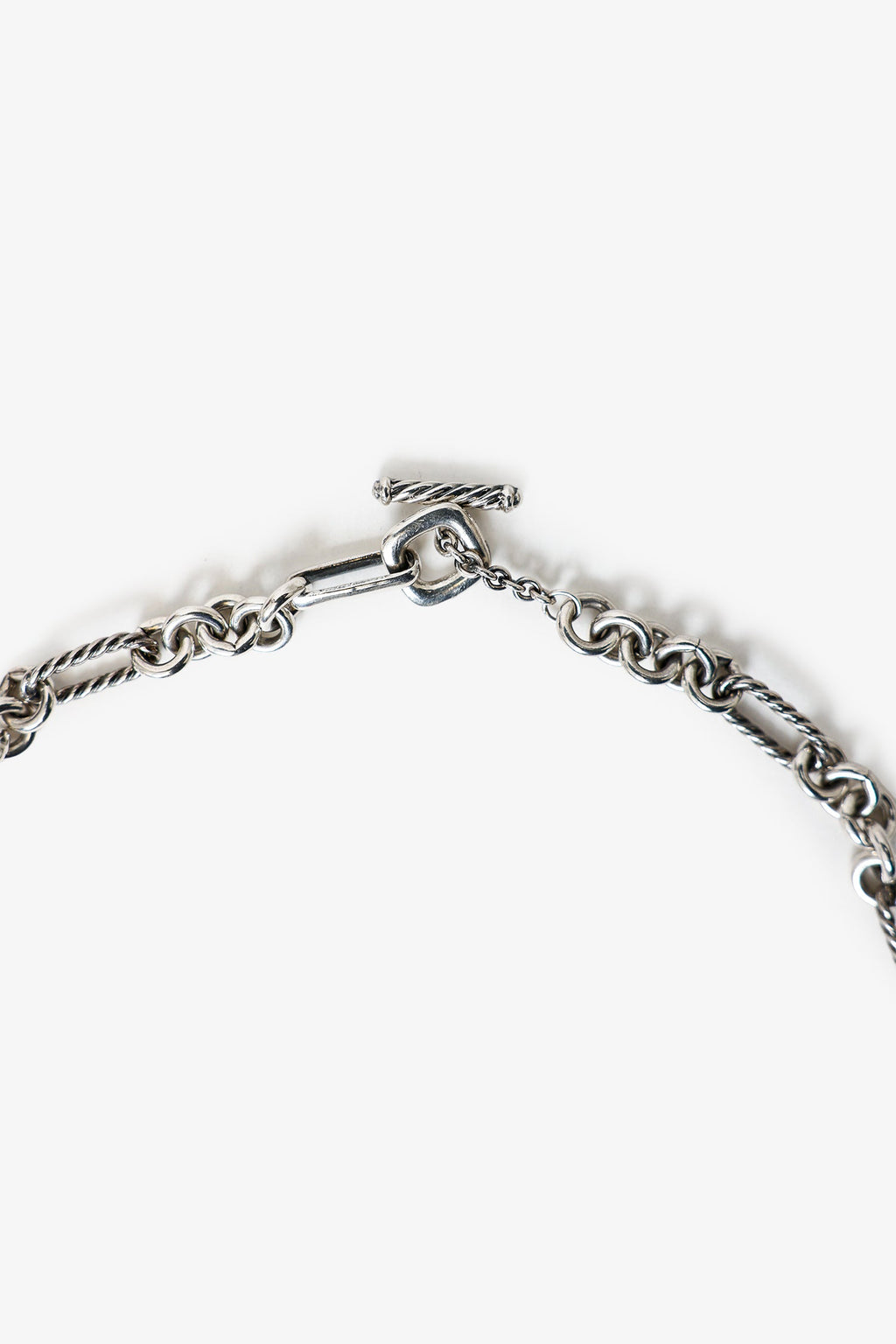 David Yurman Sterling Silver/18k Yellow Gold Carnelian Chain Necklace