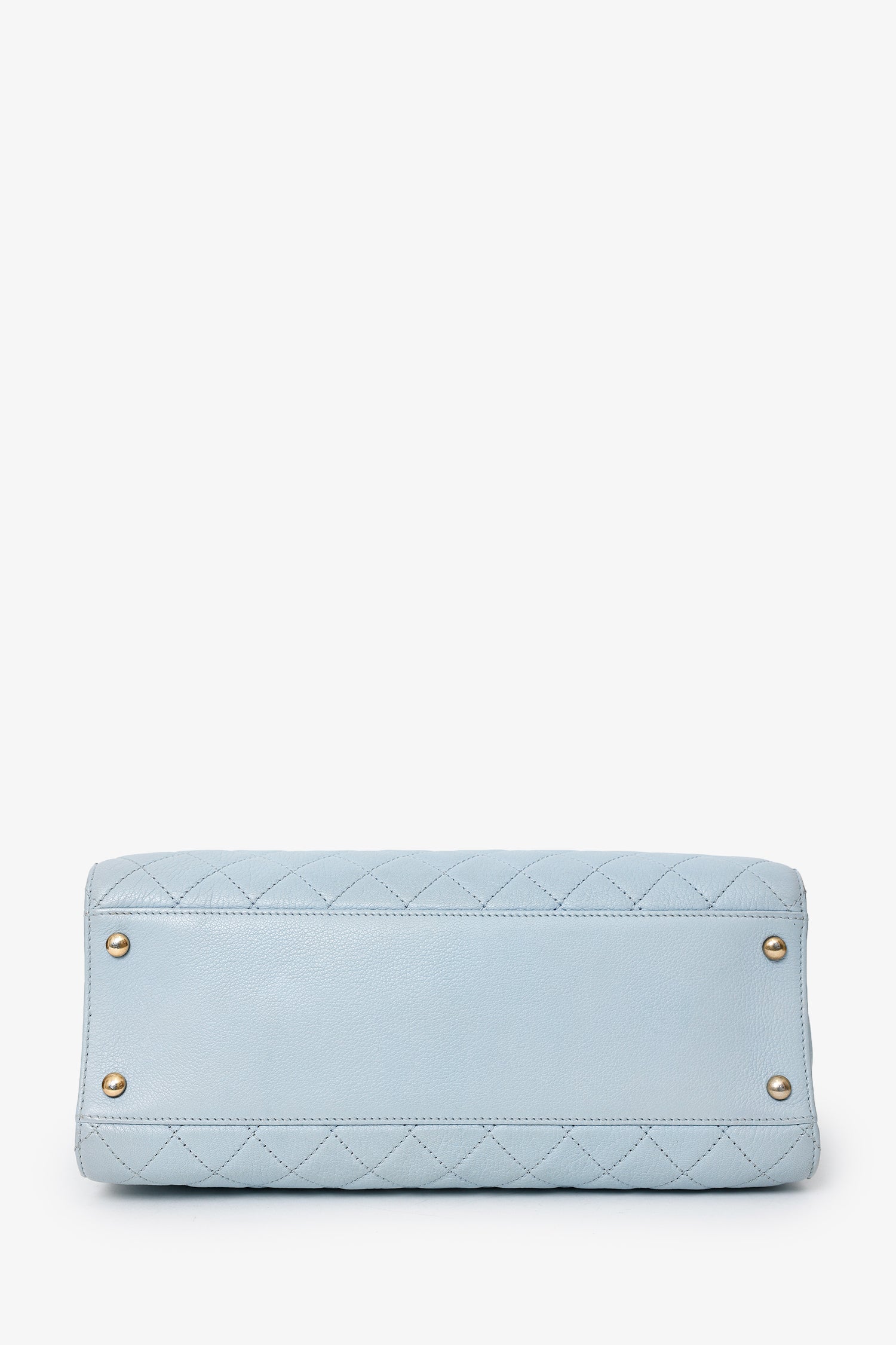 Pre-Loved Chanel™ 2012-13 Blue Quilted Leather Rita Dome Tote