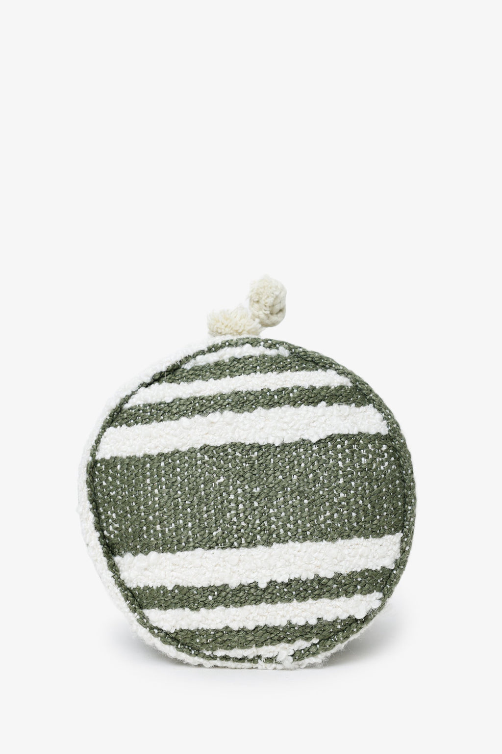 Celine 2022 Green/White Terry Cloth Teen Drawstring Plein Soleil Bucket Bag